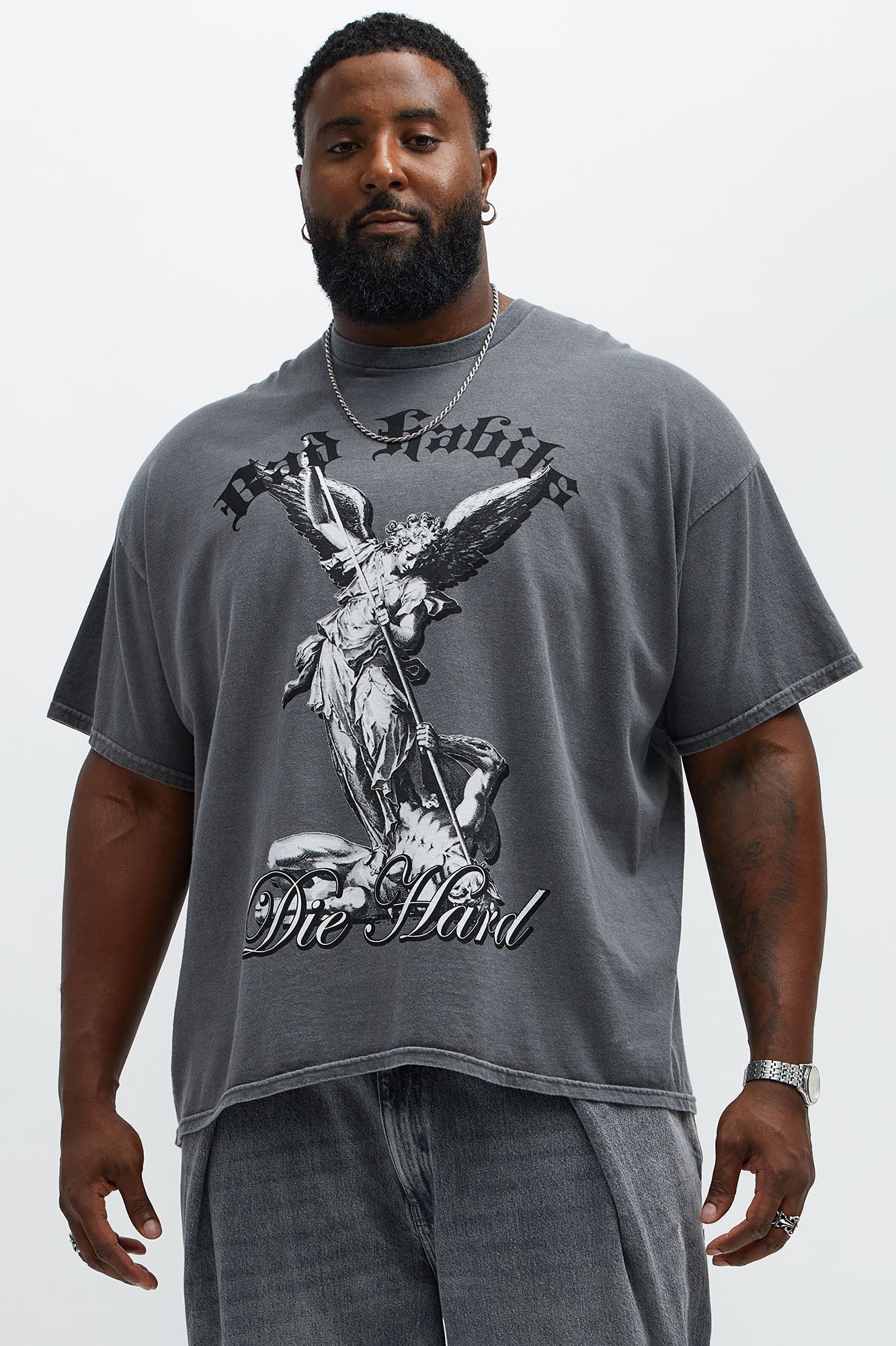 Bad Habits Die Hard Short Sleeve Tee - Charcoal