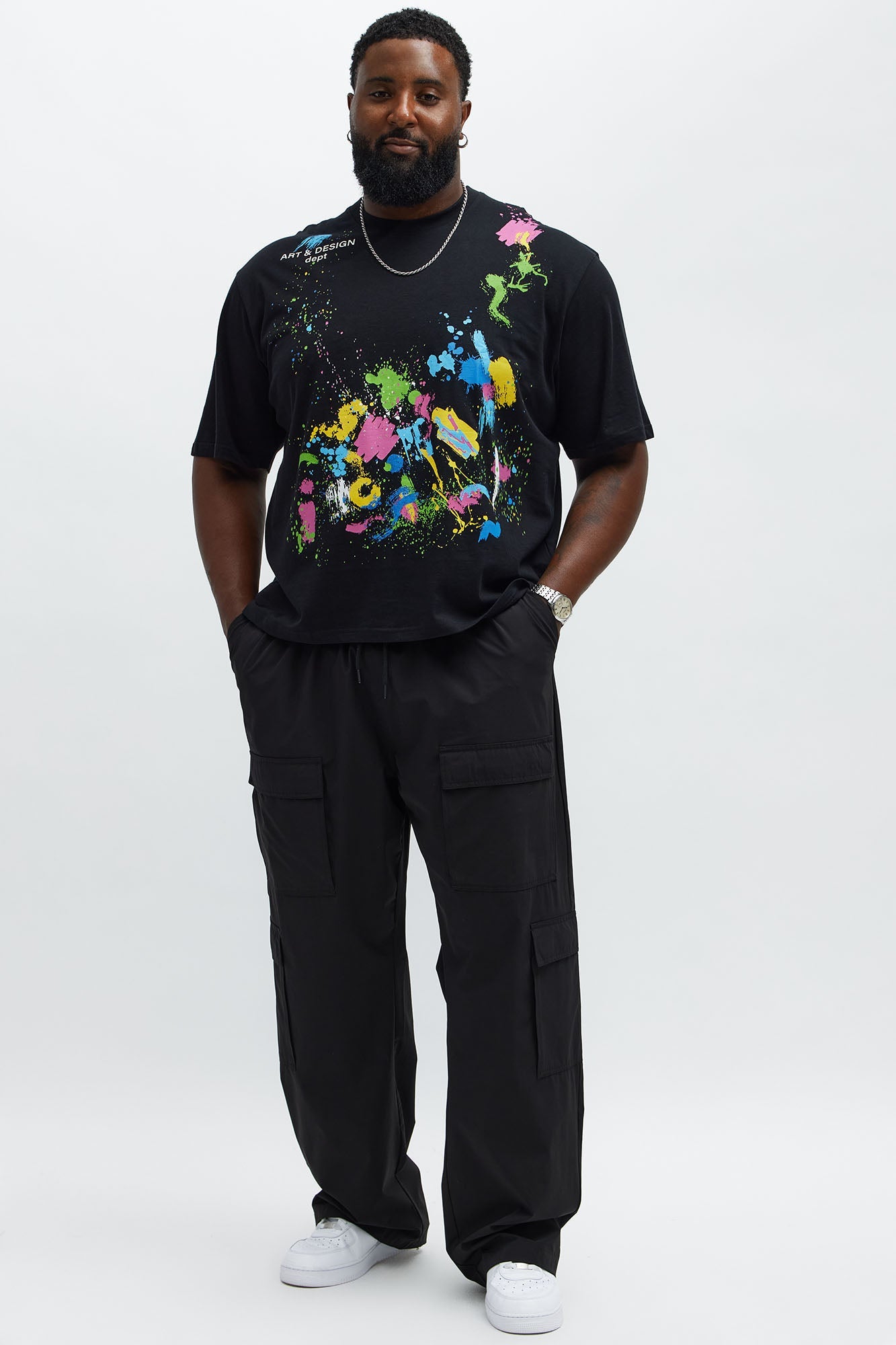 Art And Design Dept Oversized Short Sleeve Tee - Black