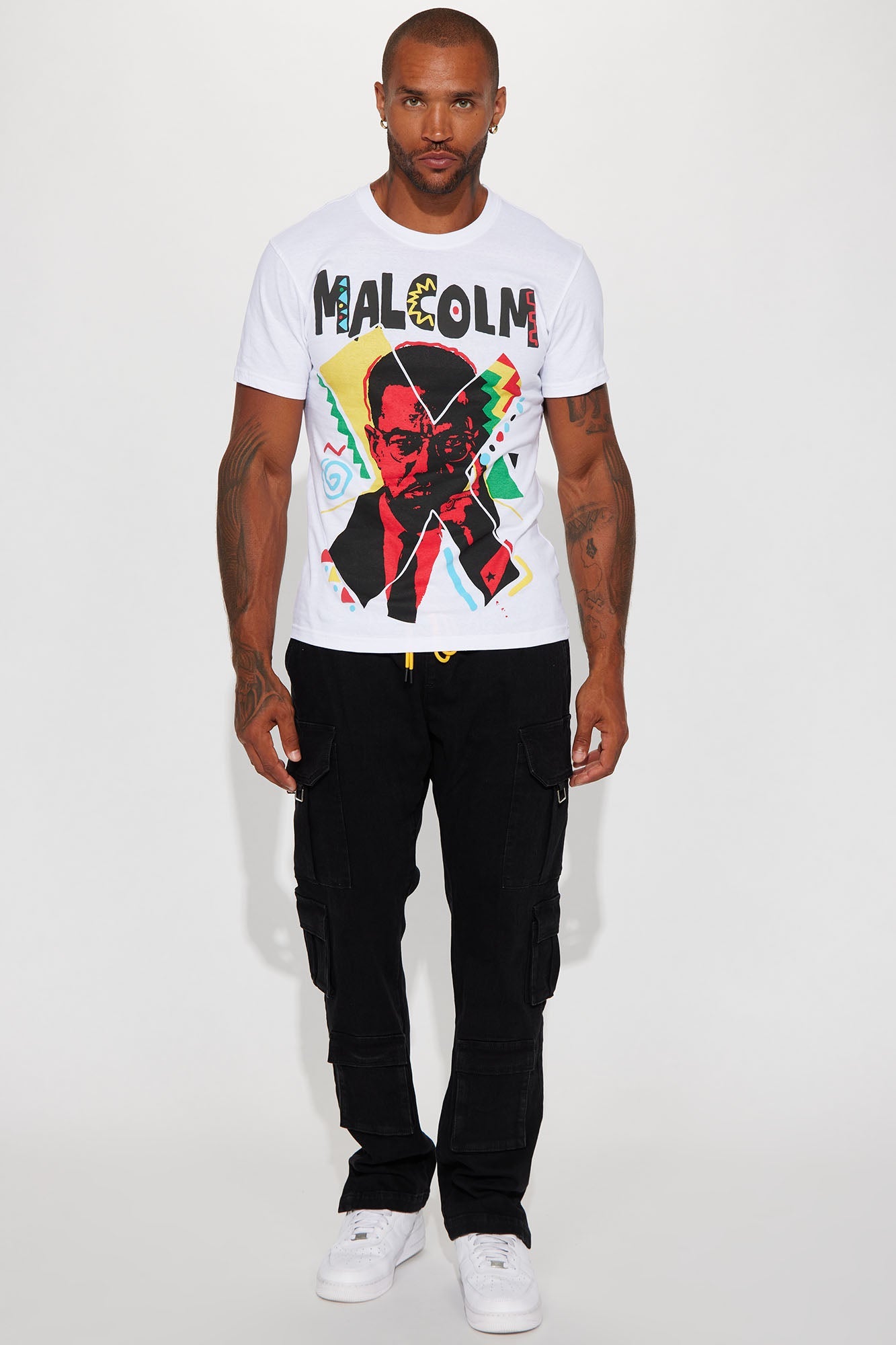 Malcolm X 90's Artist Edition Short Sleeve Tee - White