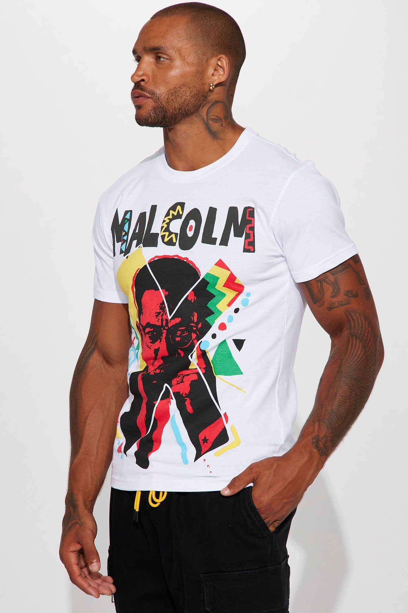 Malcolm X 90's Artist Edition Short Sleeve Tee - White