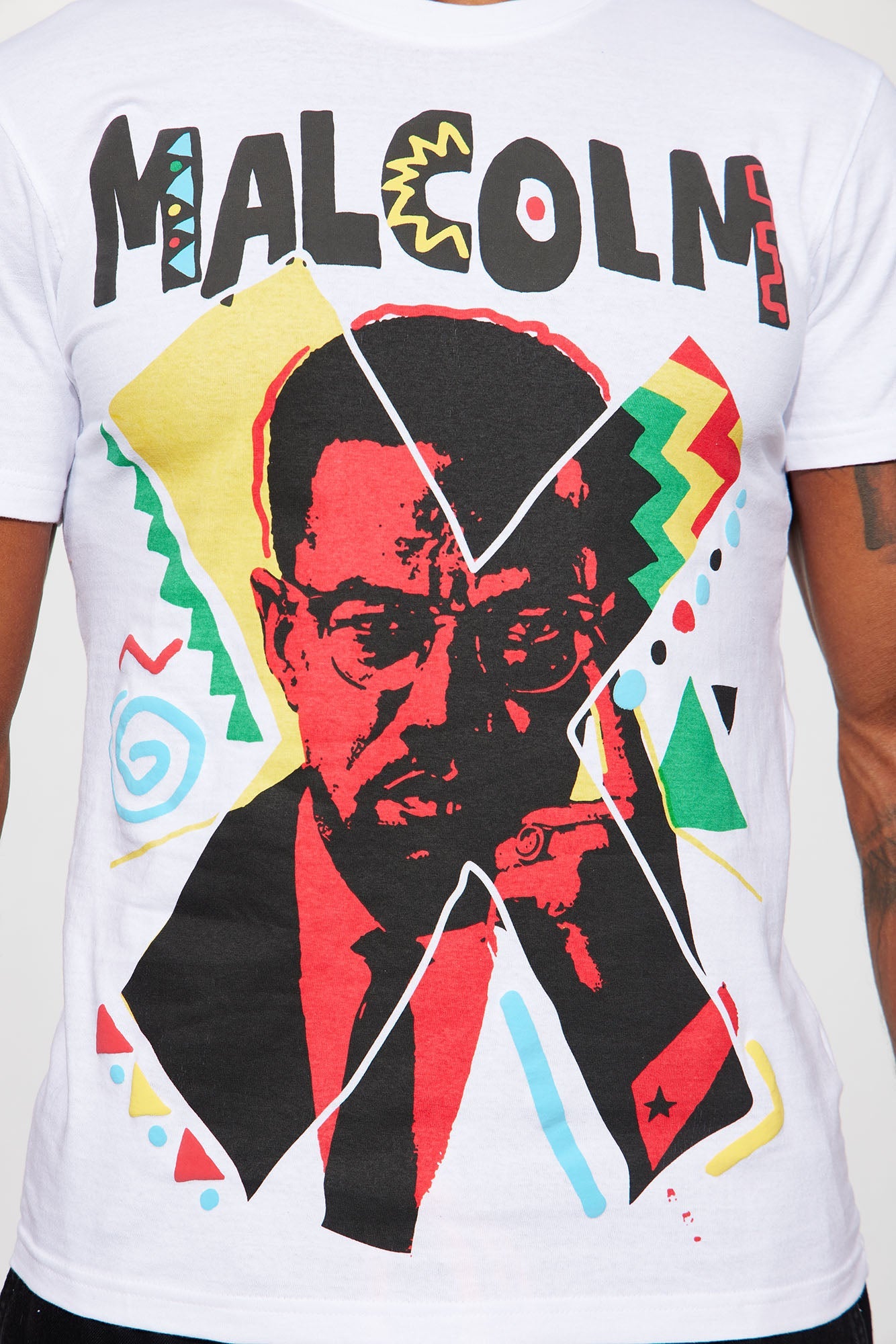 Malcolm X 90's Artist Edition Short Sleeve Tee - White