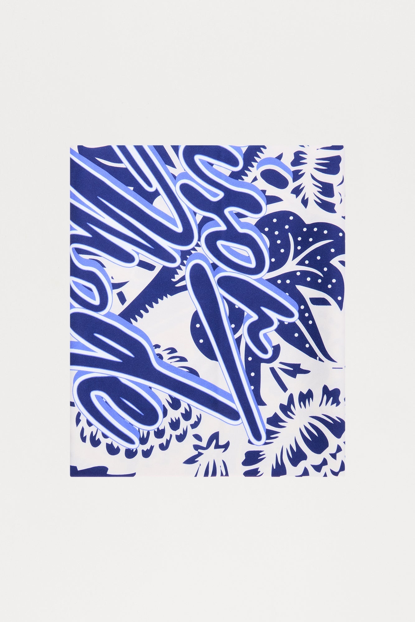 Maison Large Satin Bandana  - Blue/combo