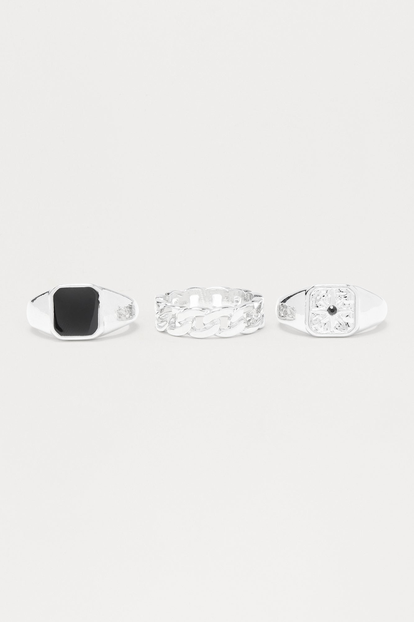 Shining Star Crest Ring Set - Silver/Combo