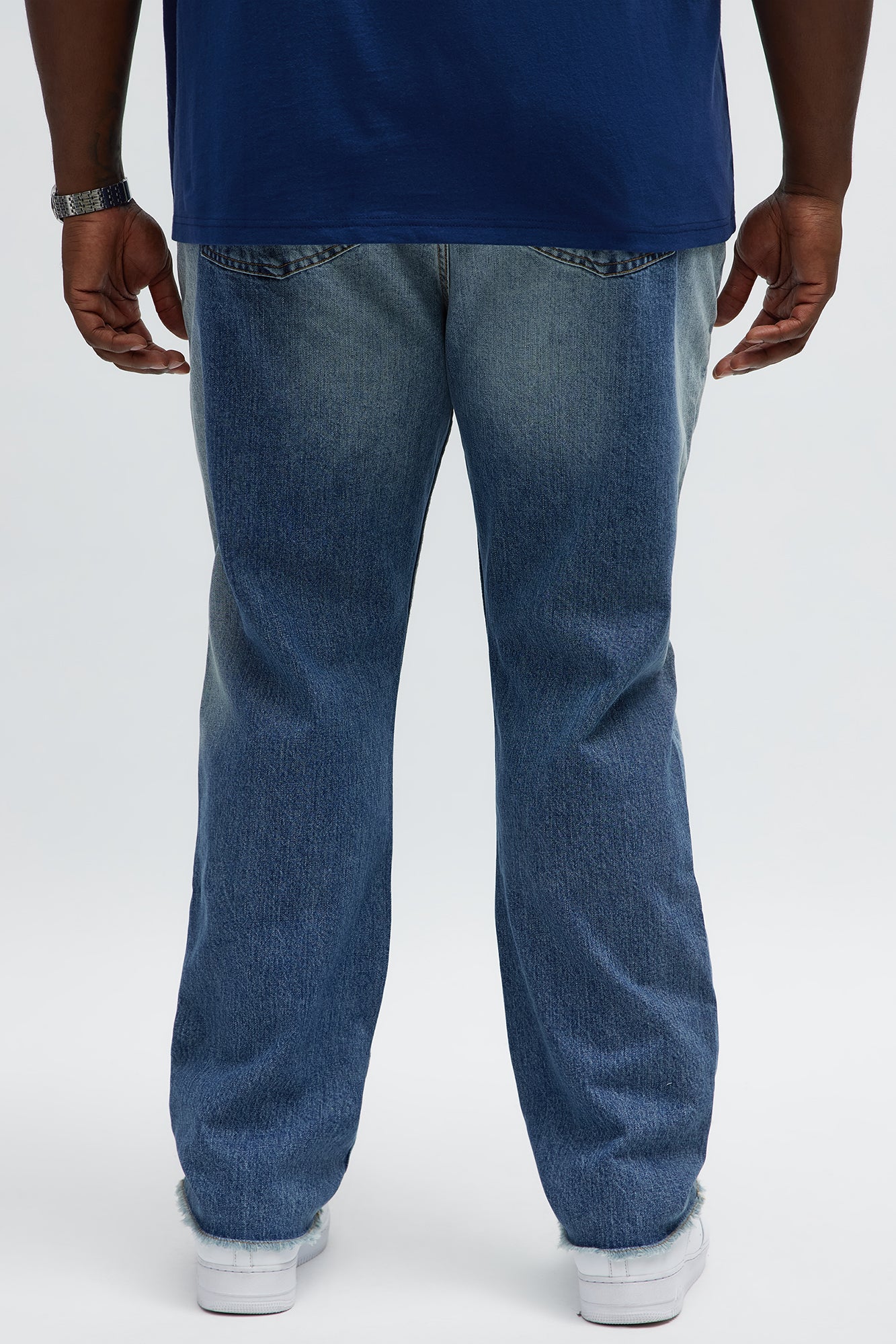Slim Tino Distressed Jeans - Medium Blue Wash