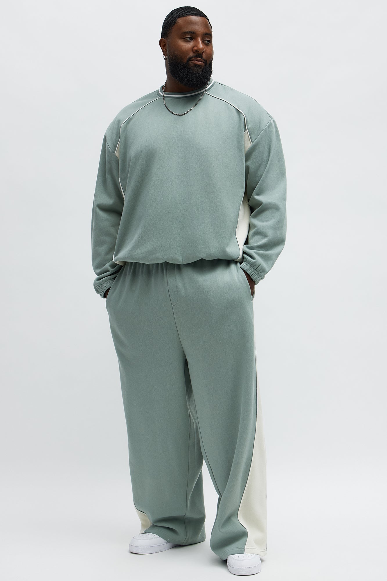 Ready Side Panel Sweatpant - Sage