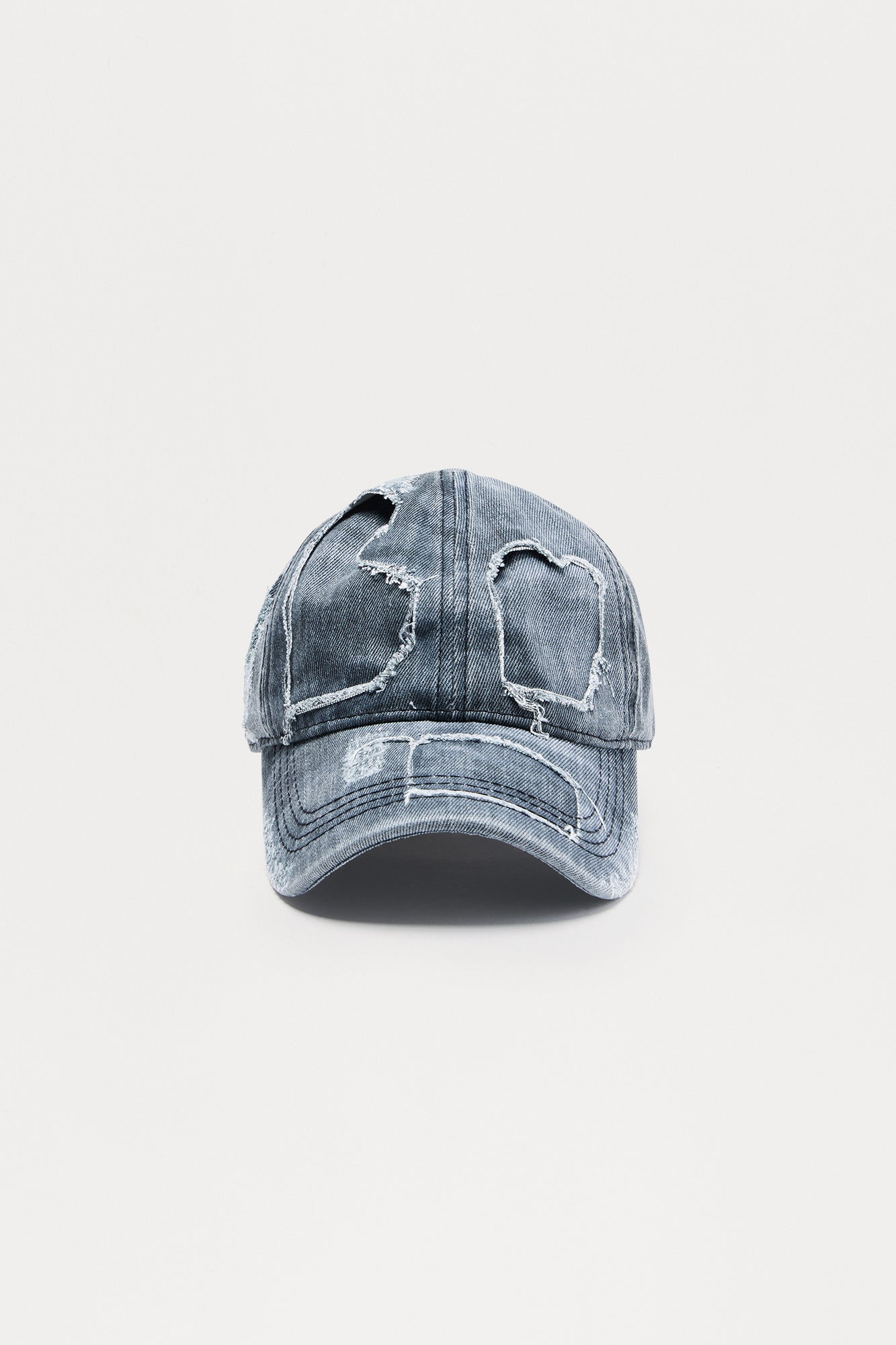 Distressed Vintage Wash Baseball Hat - Dark Grey