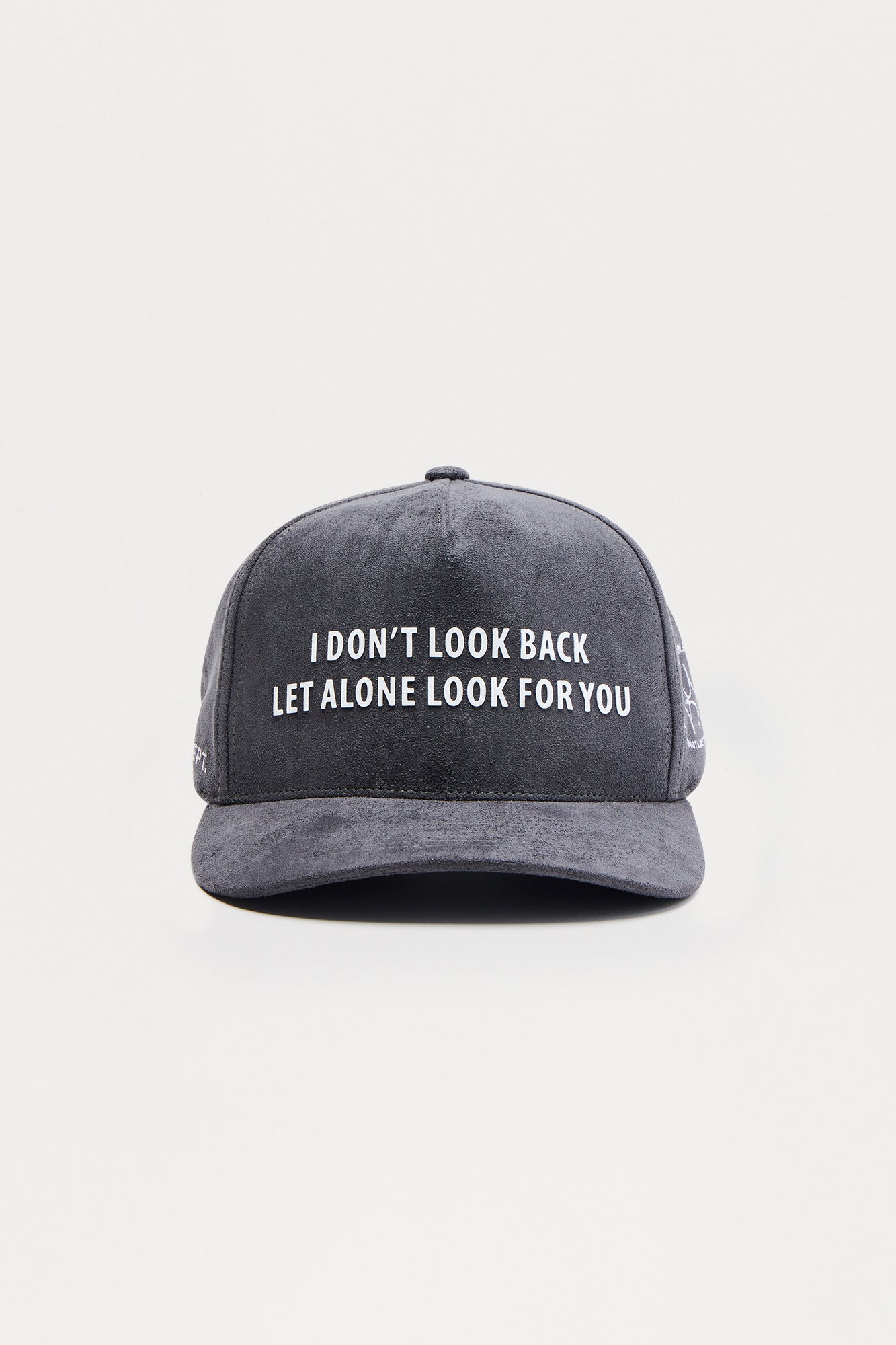 Looking For Structured Faux Suede Snapback Hat - Black