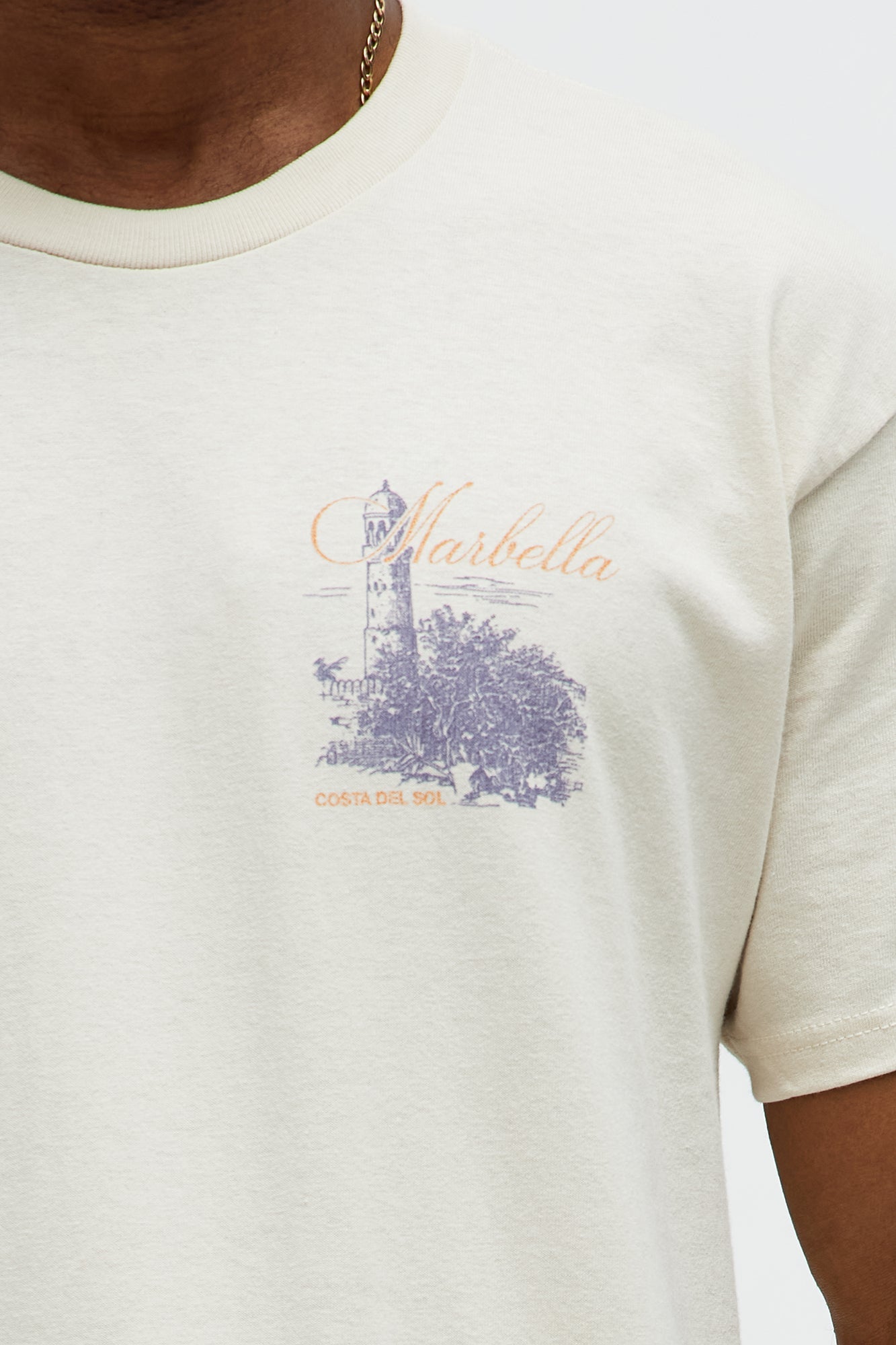 Marbella Spain Short Sleeve Tee - Cream