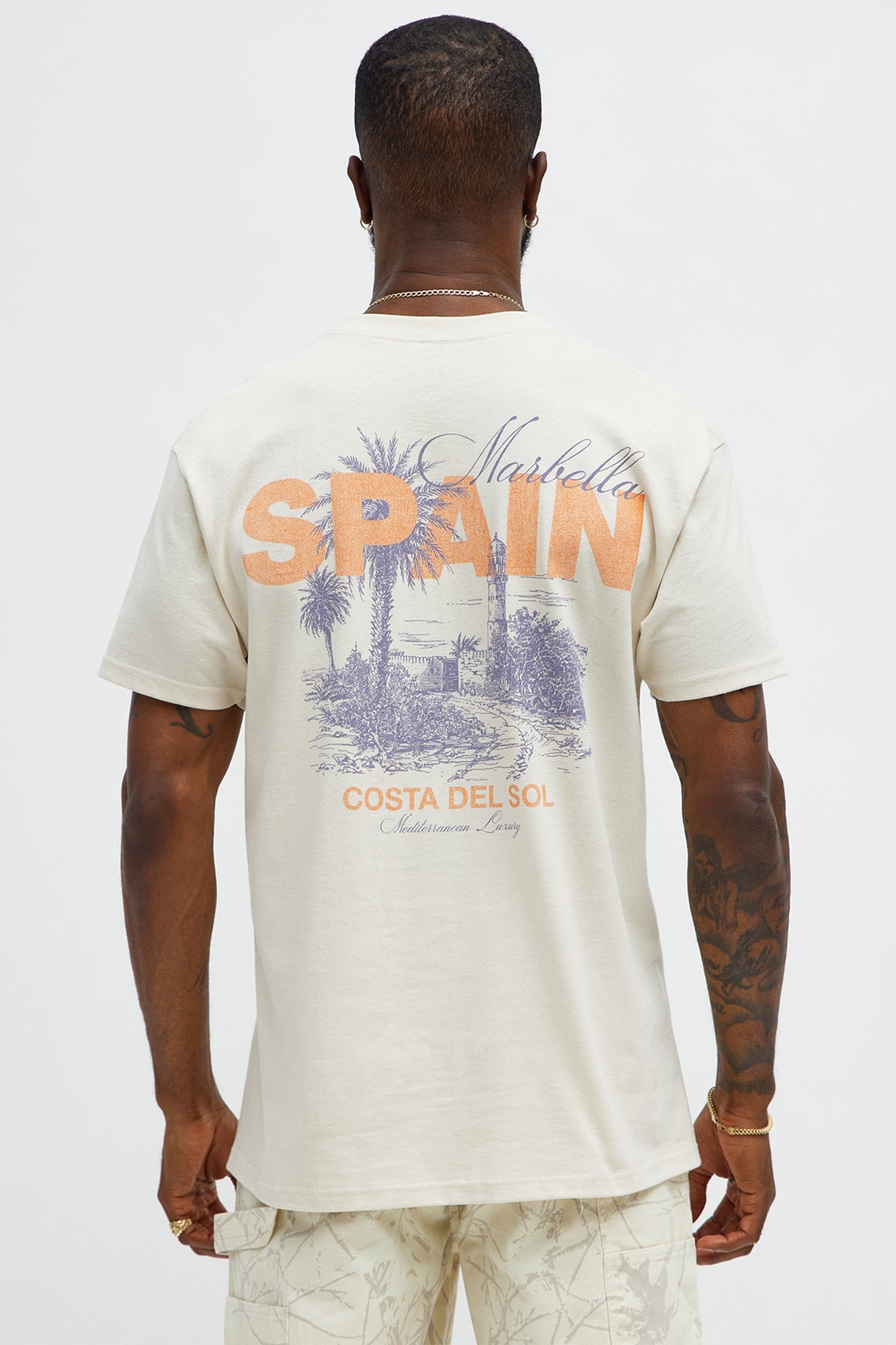 Marbella Spain Short Sleeve Tee - Cream
