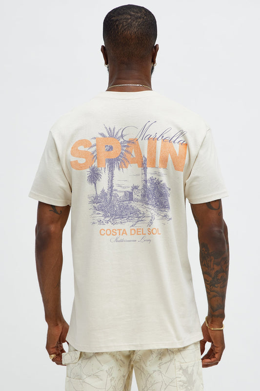 Marbella Spain Short Sleeve Tee - Cream