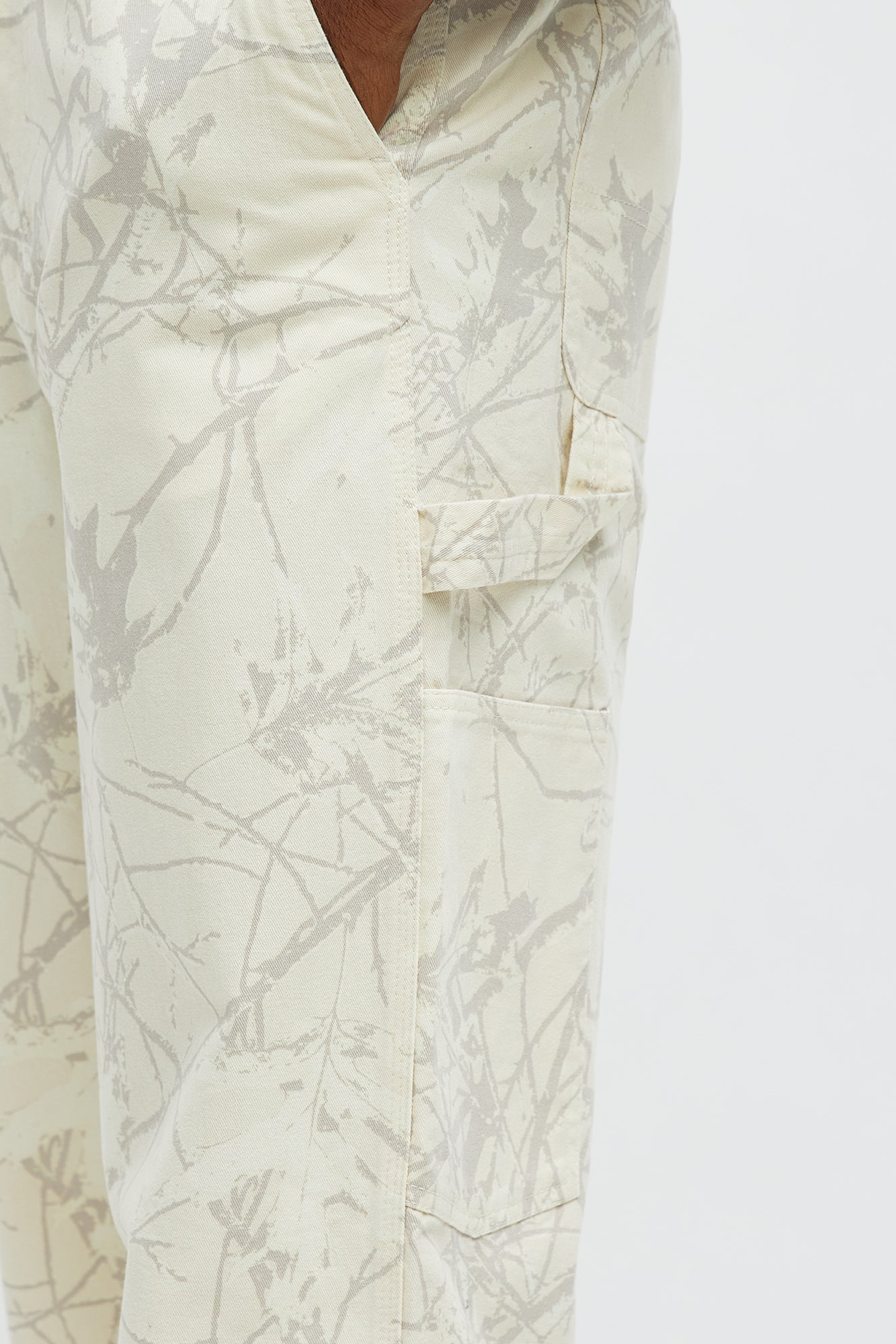 Straight Woodland Mirage Carpenter Pants  - Cream