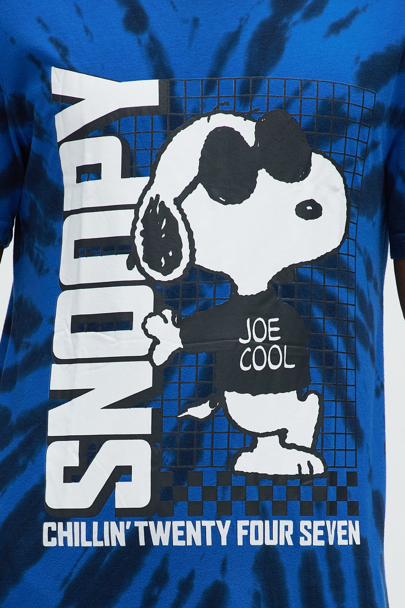 Snoopy Joe Cool Tie Dye Short Sleeve Tee - Blue