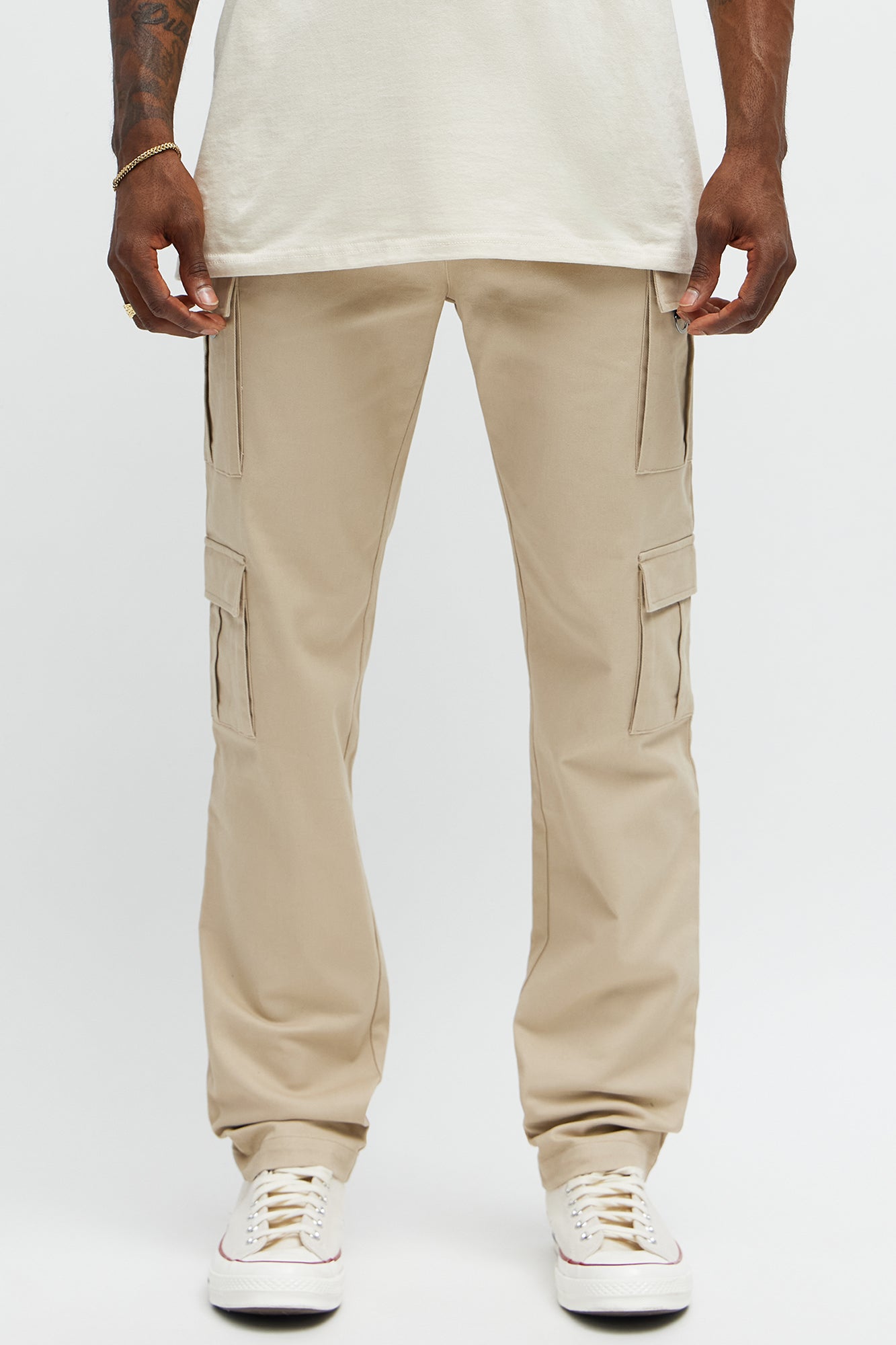 Slim Double It Cargo Pants - Khaki