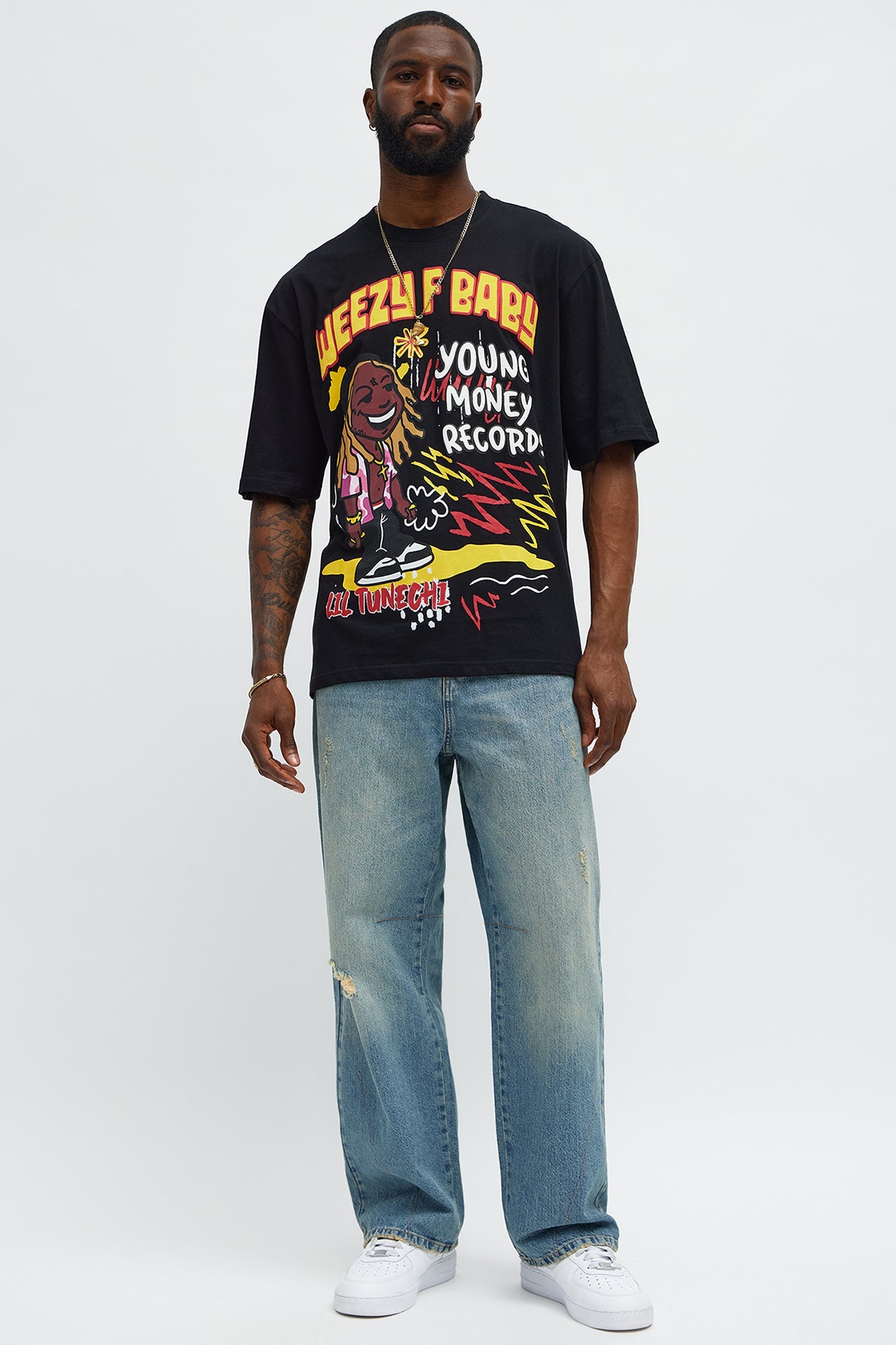 Lil Wayne Real G's Oversized Short Sleeve Tee - Black