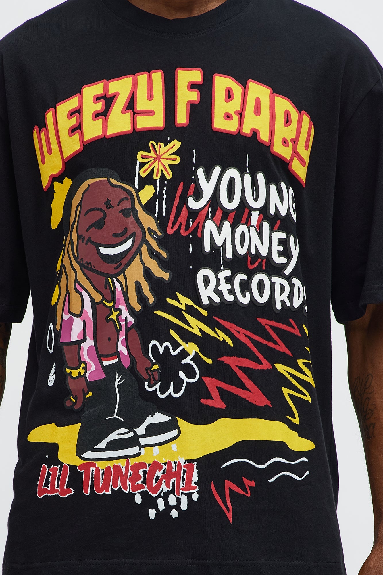 Lil Wayne Real G's Oversized Short Sleeve Tee - Black
