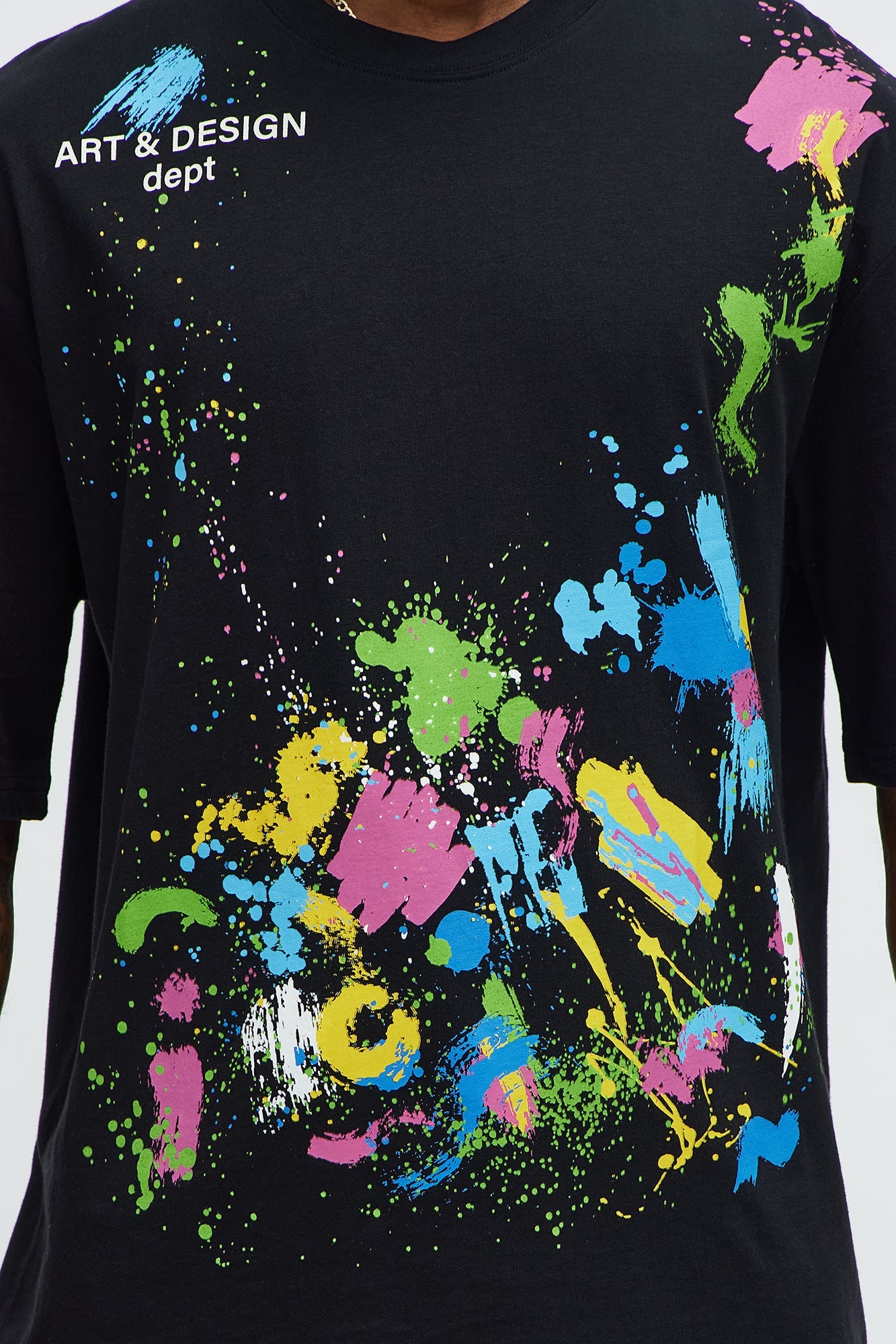 Art And Design Dept Oversized Short Sleeve Tee - Black