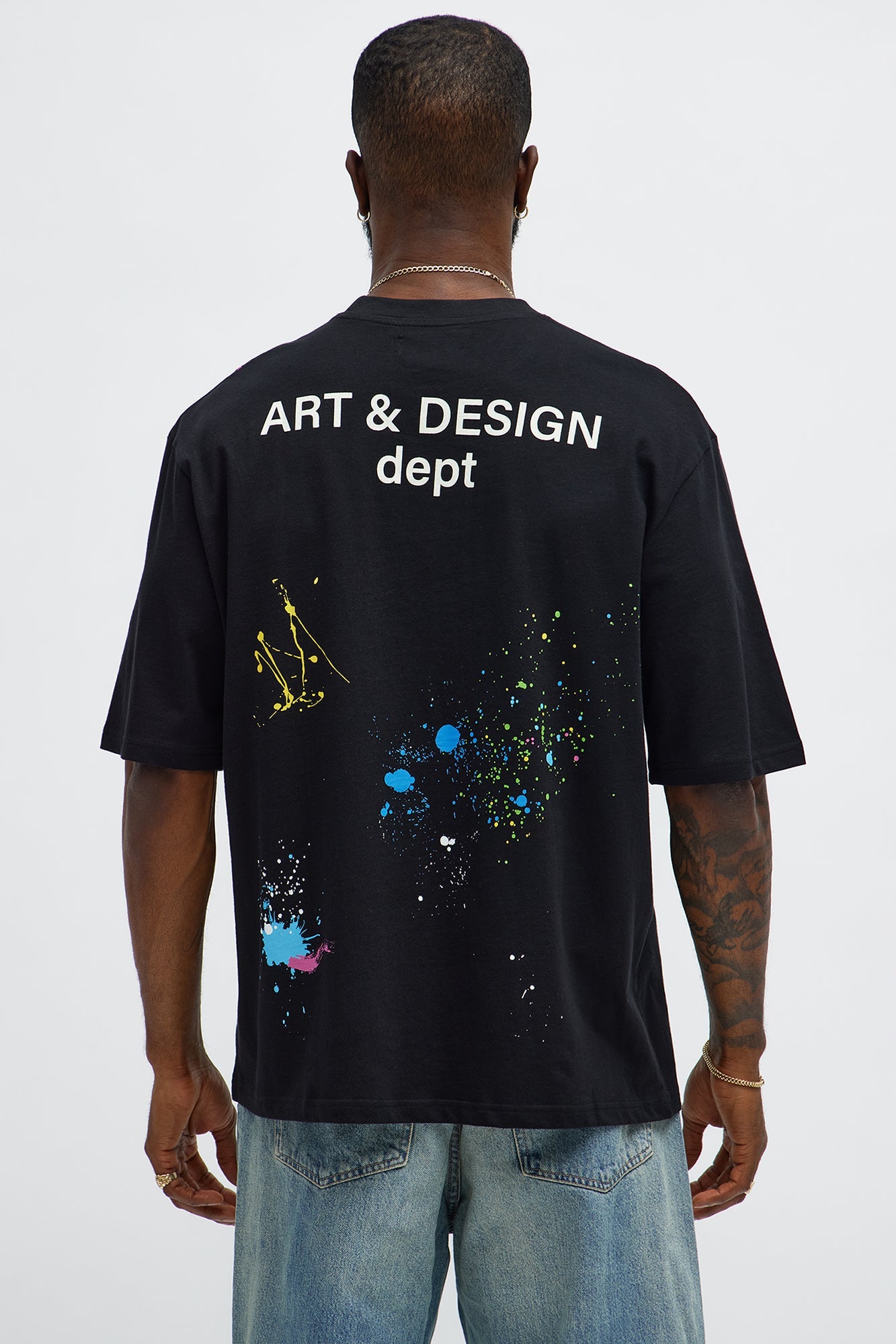Art And Design Dept Oversized Short Sleeve Tee - Black