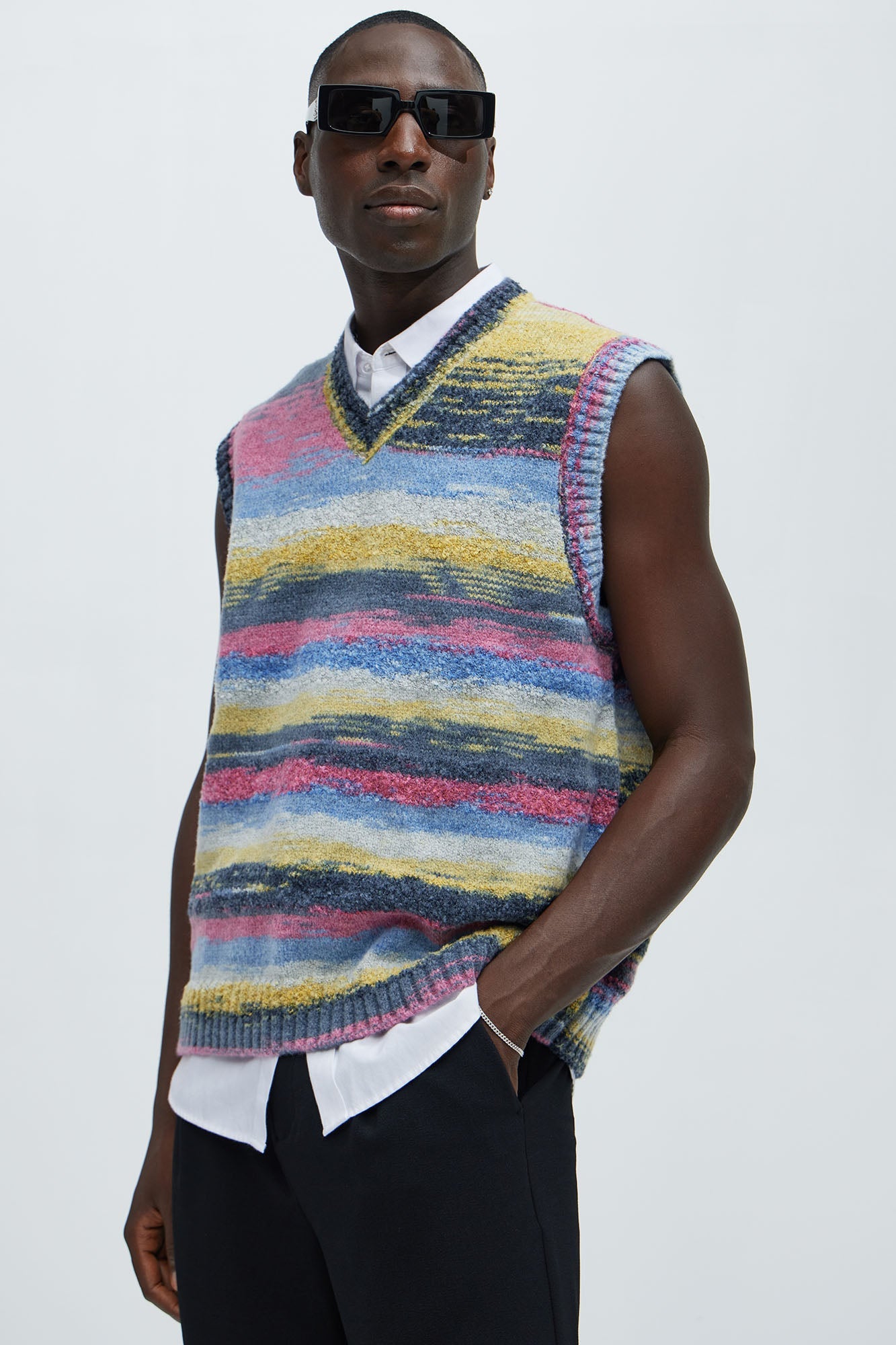 Your Eta Textured Sweater Vest - Multi Color