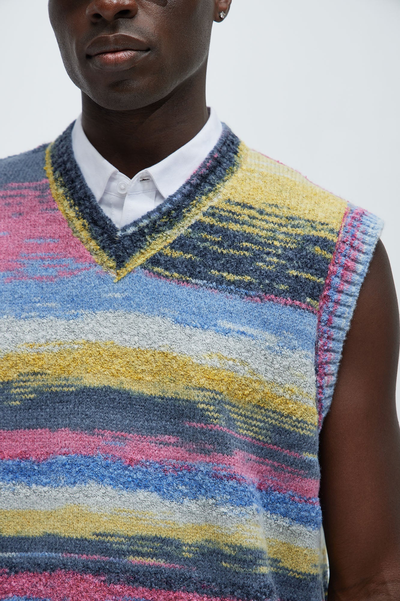Your Eta Textured Sweater Vest - Multi Color