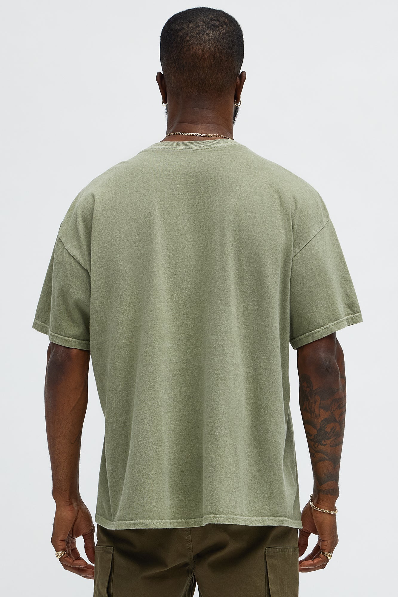 Make Money Not Friends Oversized Short Sleeve Tee - Olive