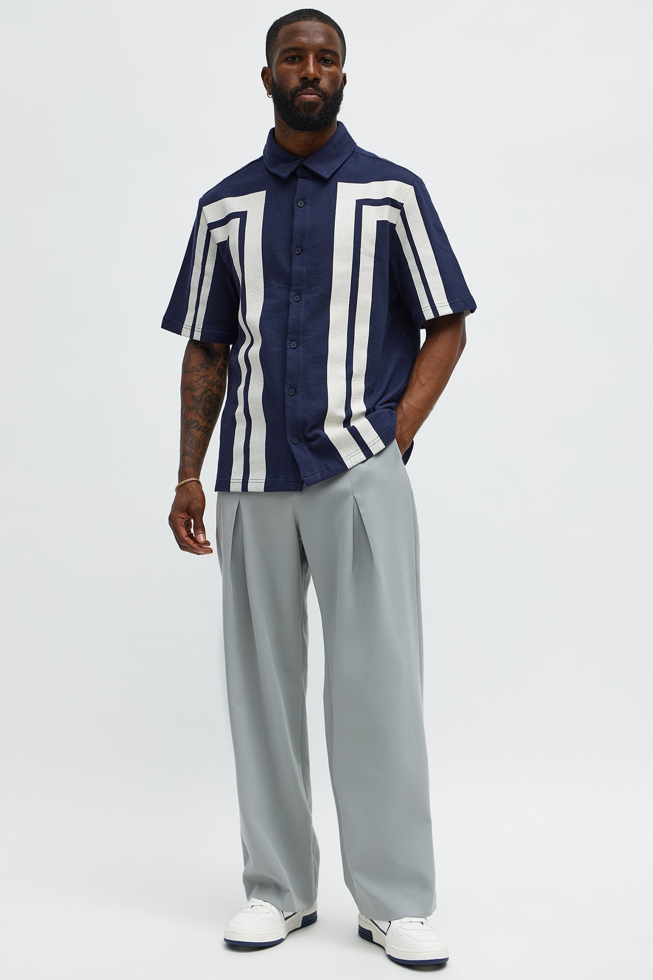 Making Ways Button Up Shirt - Navy