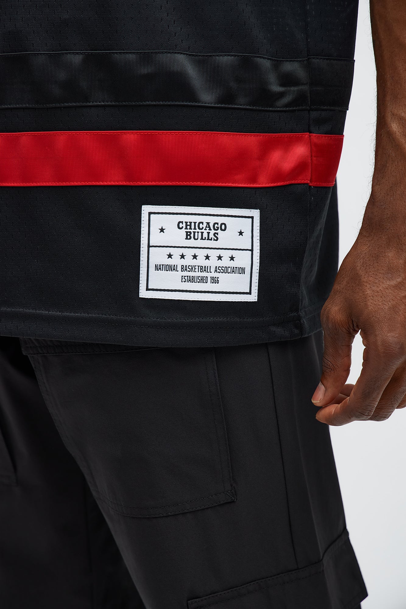 Bulls Regular Fit Basketball Tee - Black