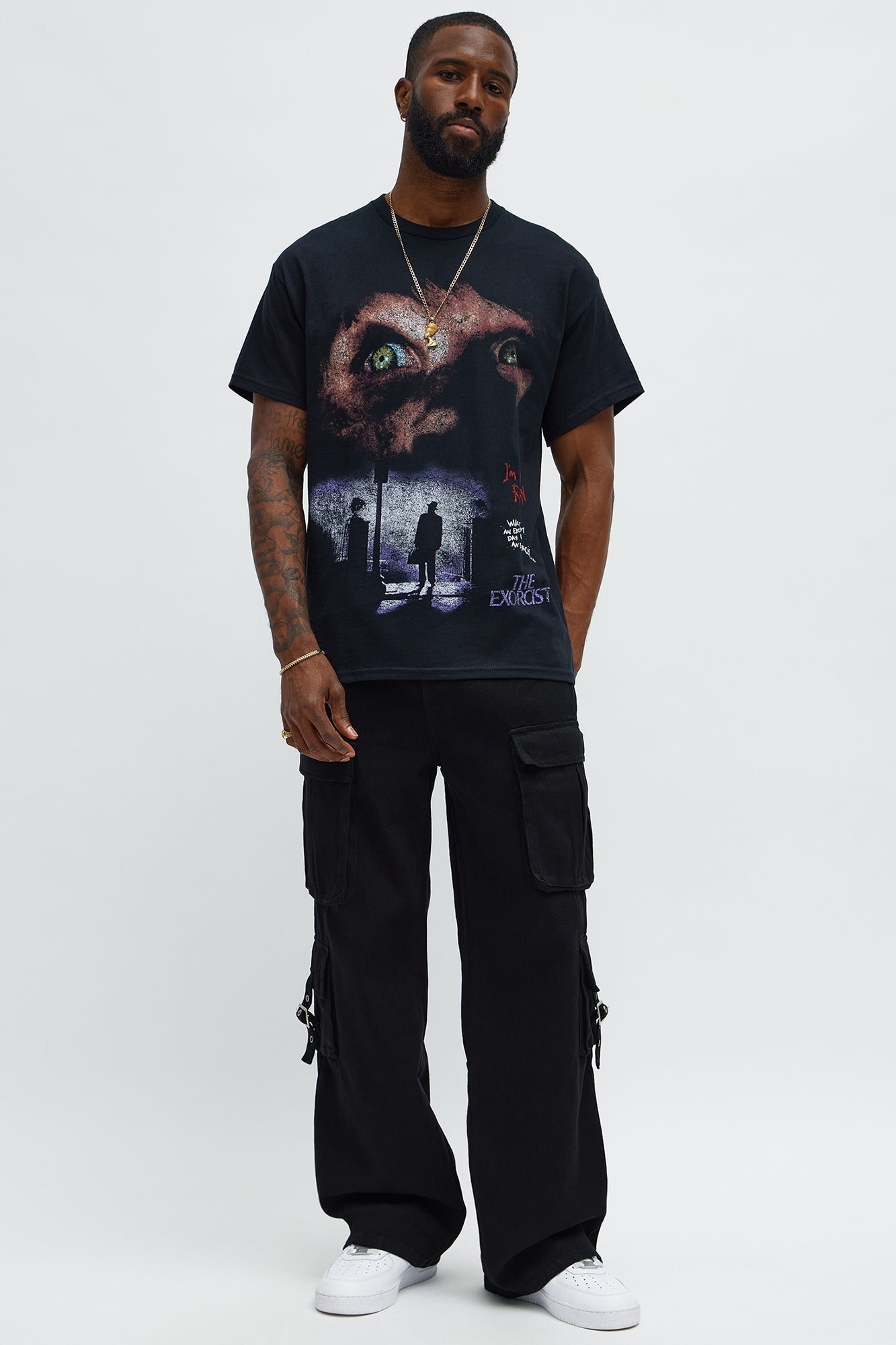 The Exorcist I'm Not Regan Distressed Short Sleeve Tee - Black