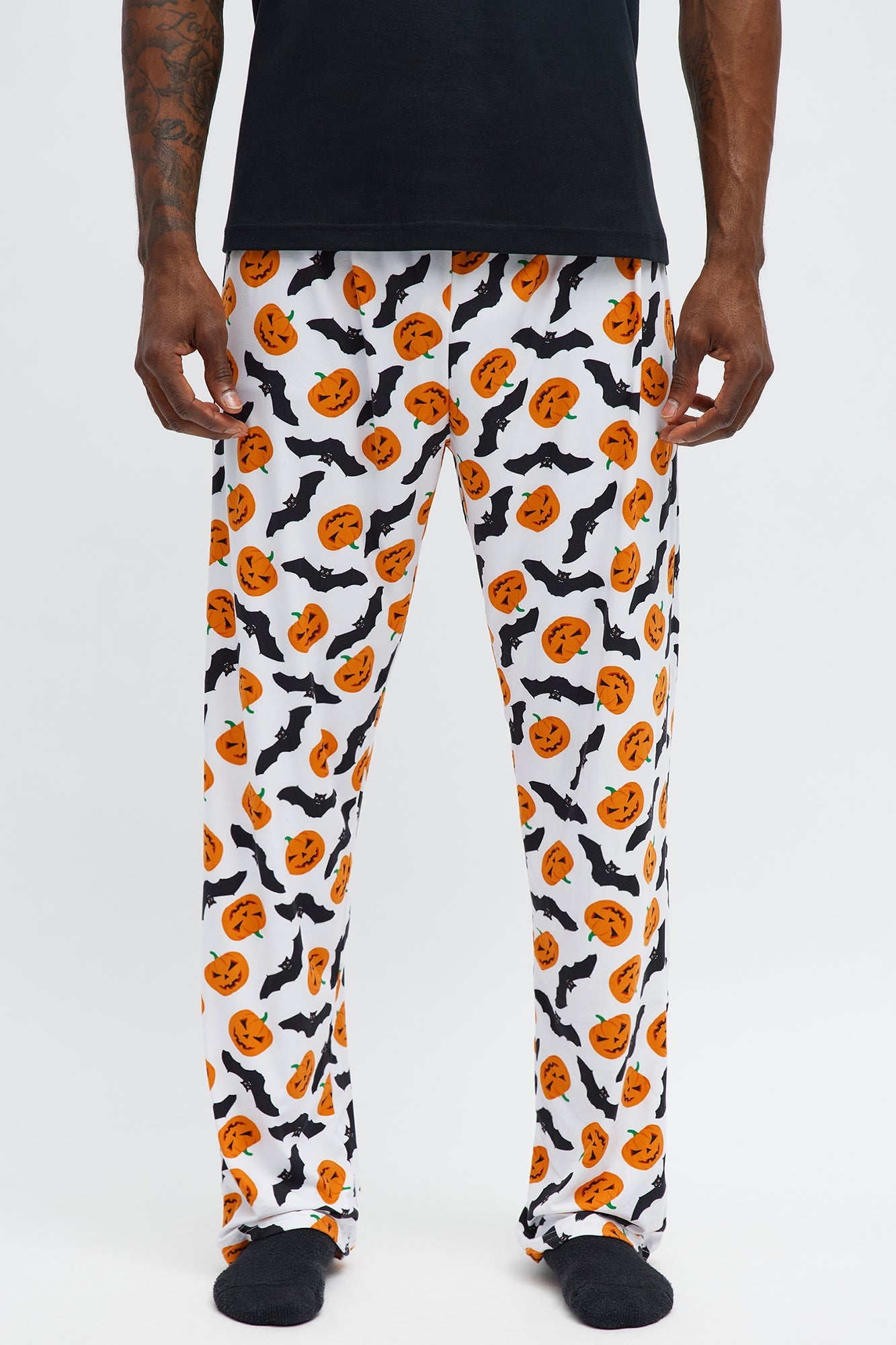 For The Fright Halloween Lounge Pants - White/combo