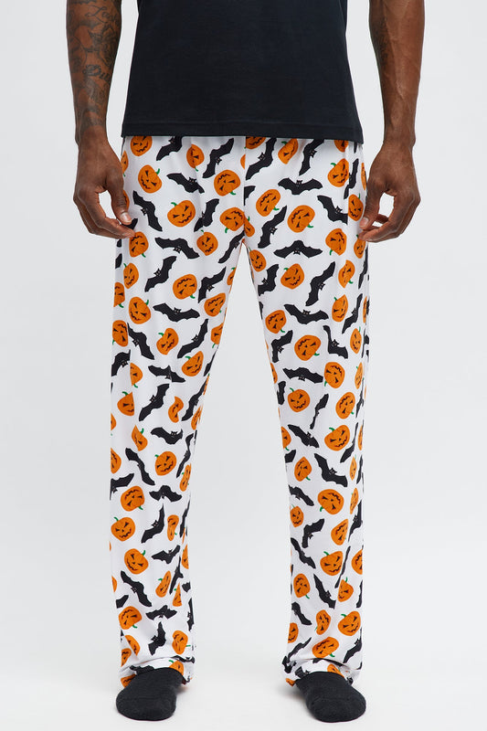For The Fright Halloween Lounge Pants - White/combo