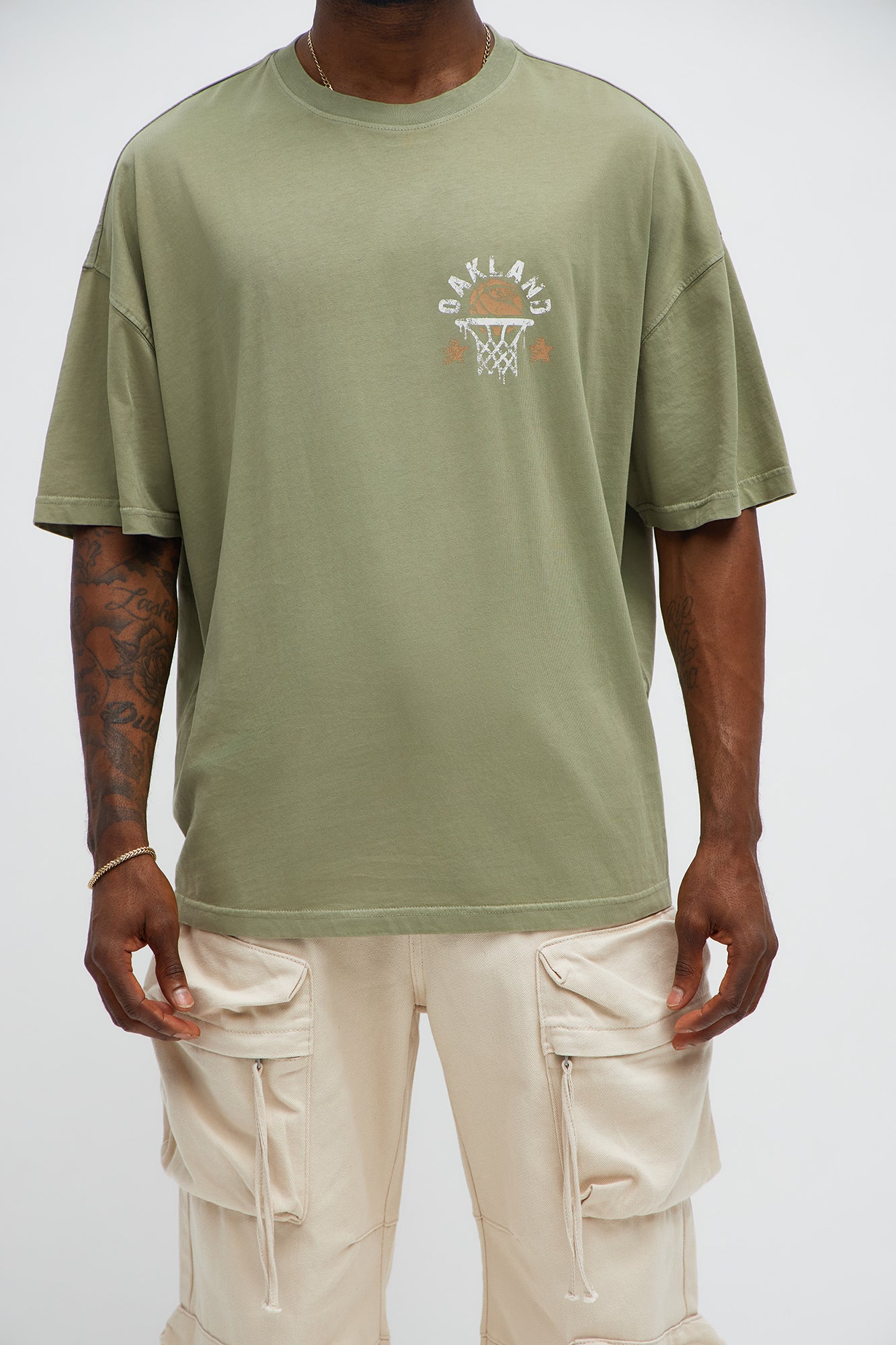 Oakland 78 Oversized Short Sleeve Tee - Olive