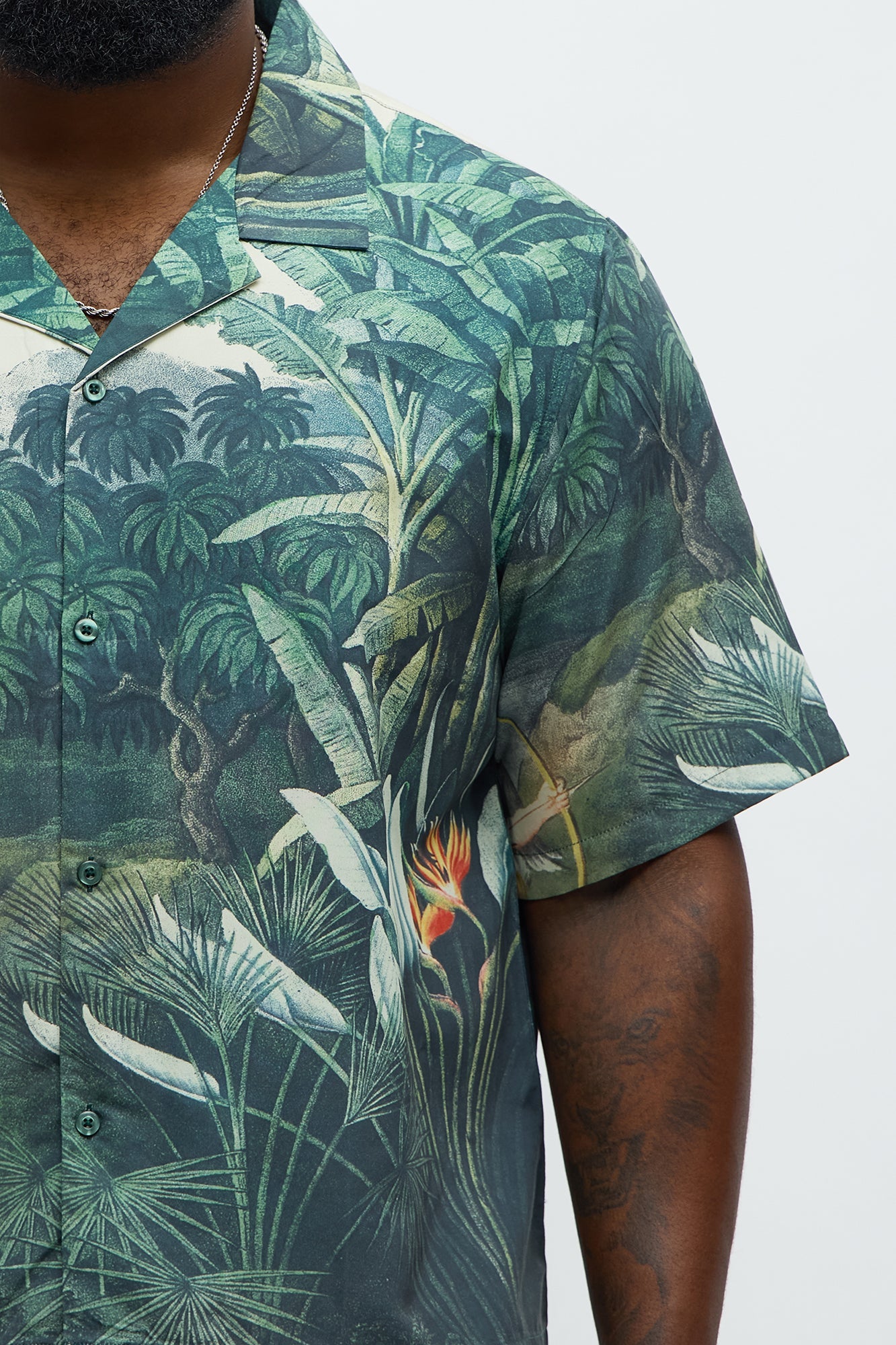 Cupid Short Sleeve Button Up Shirt - Multi Color