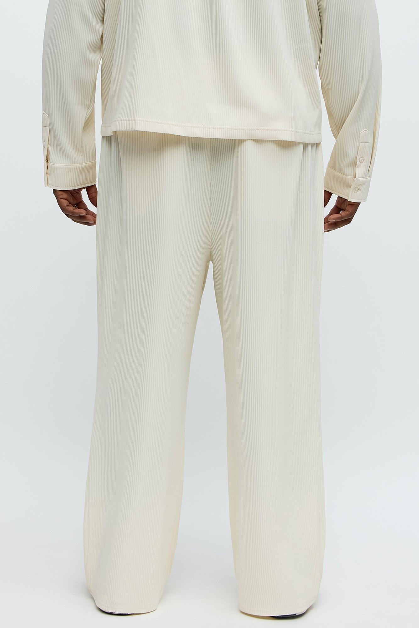 Show Up Baggy Elastic Waist Pant - Off White