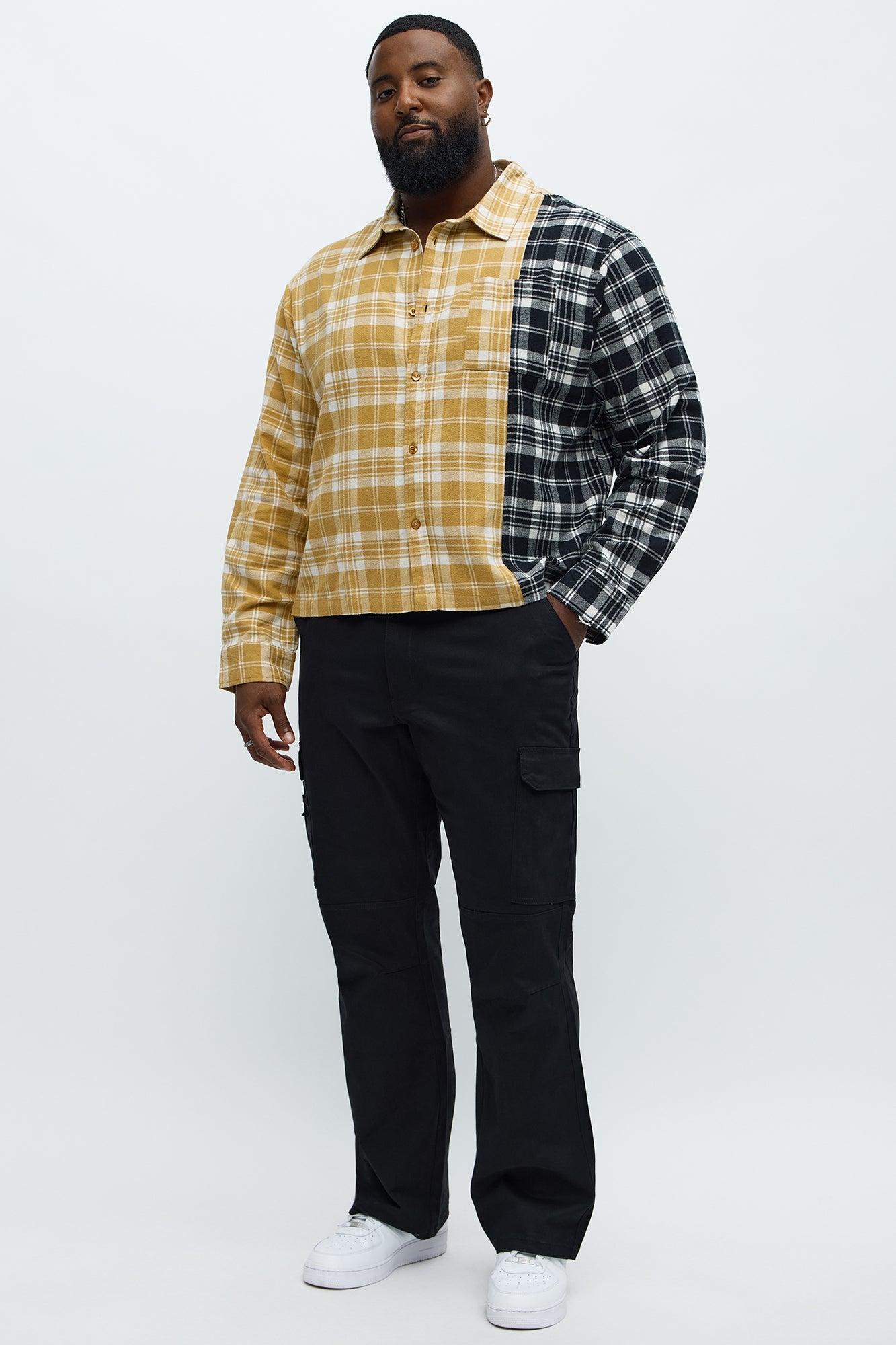 Stacked Slim Flare Kryptonite Cargo Pants - Black