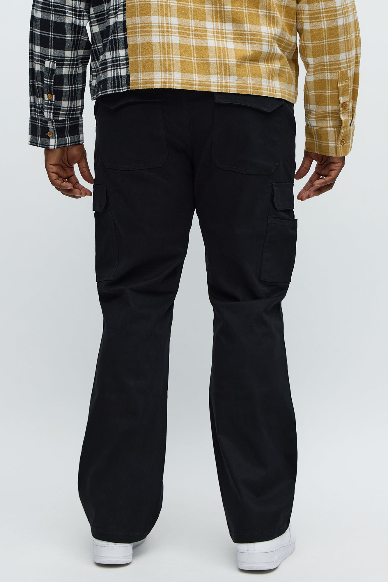 Stacked Slim Flare Kryptonite Cargo Pants - Black