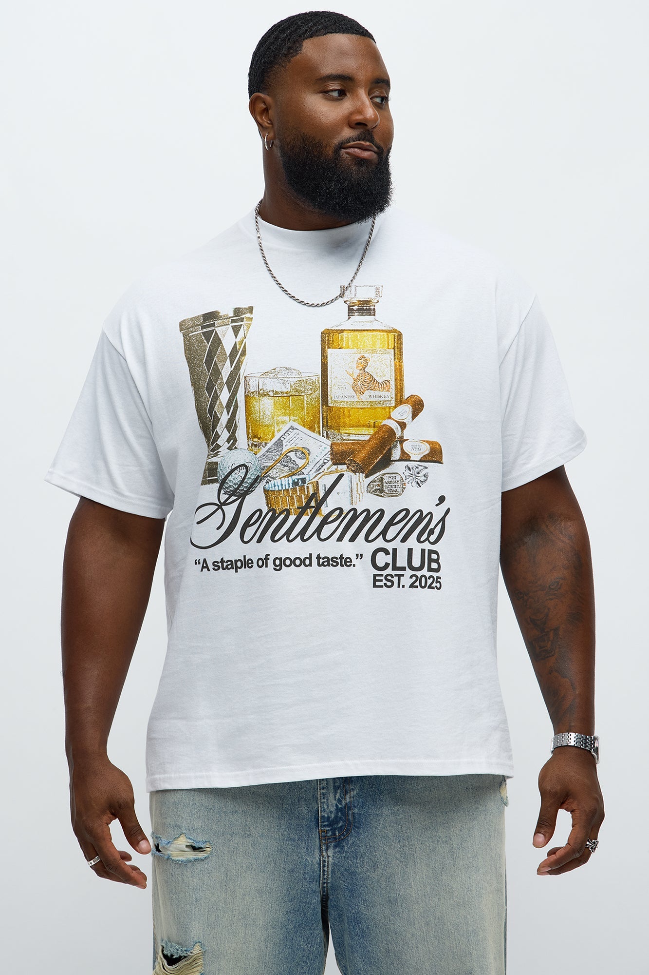 Gentlemen's Club Short Sleeve Tee - White