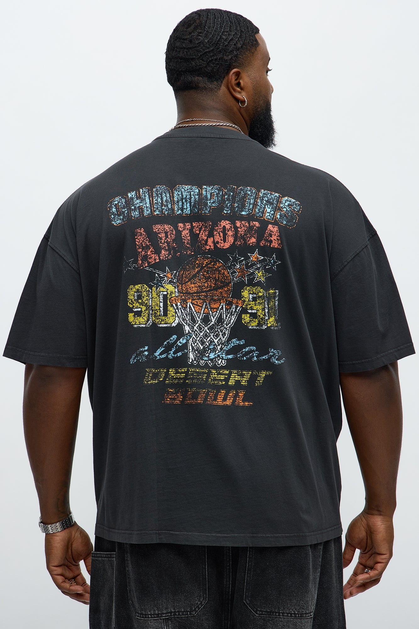 Champions Arizona Desert Bowl Oversized Short Sleeve Tee - Black Wash