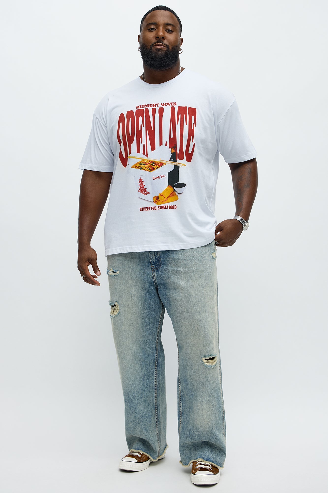 Midnight Open Late Short Sleeve Tee - White