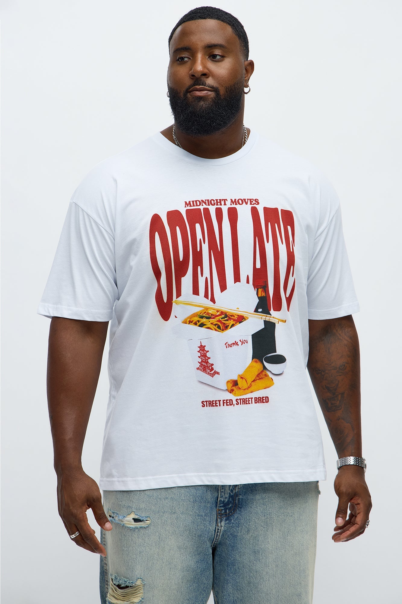 Midnight Open Late Short Sleeve Tee - White