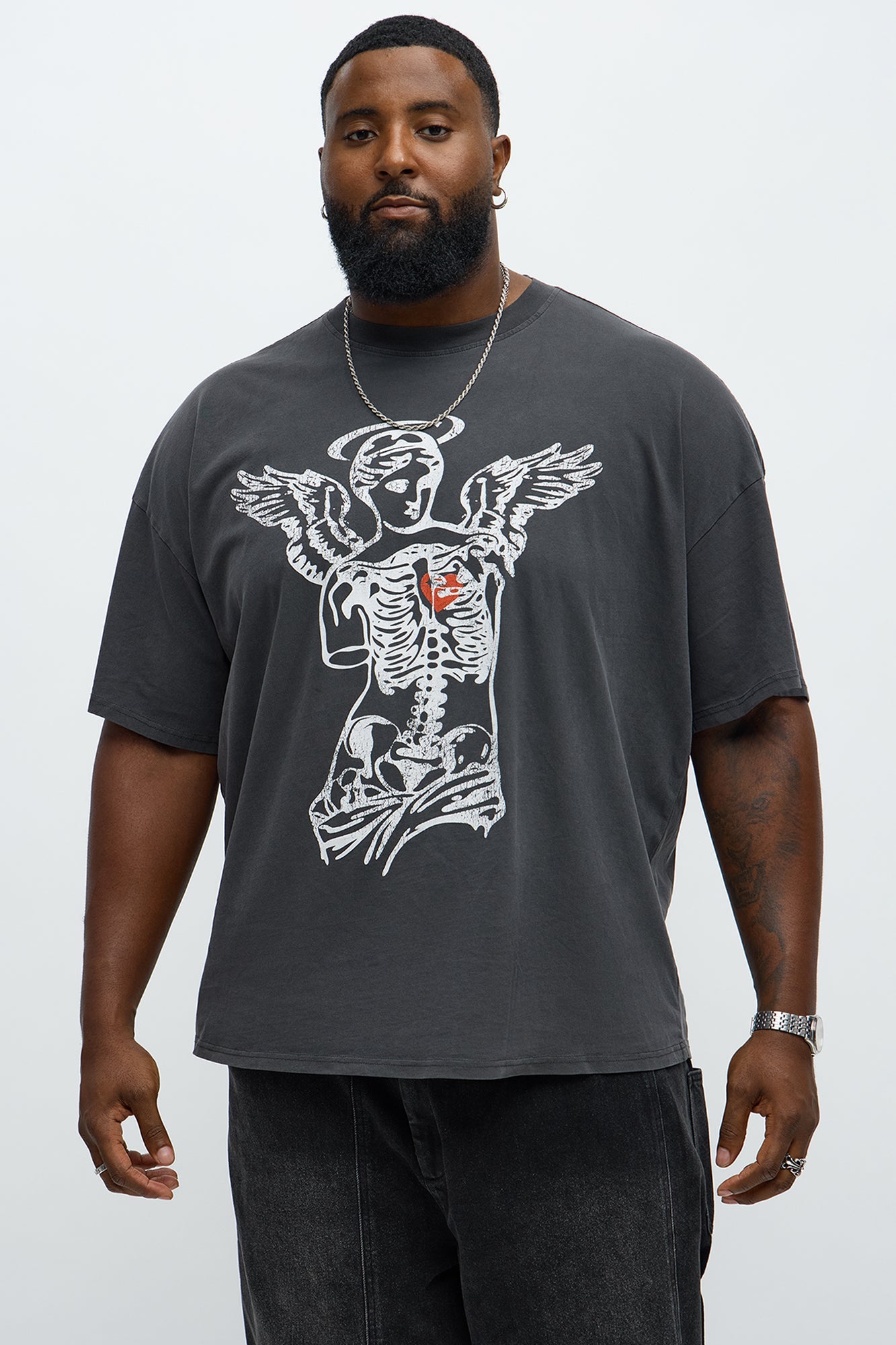 Halos Heartbreakers Club Short Sleeve Tee - Black Wash