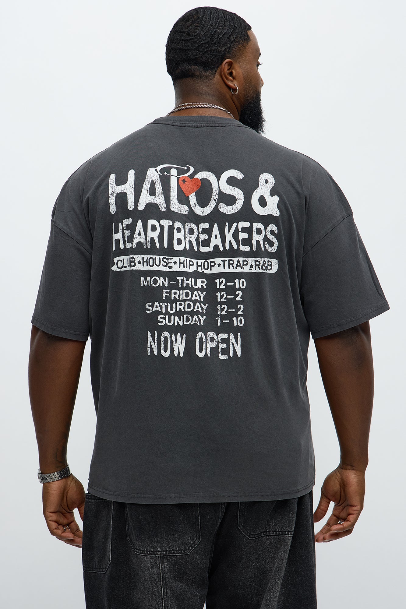 Halos Heartbreakers Club Short Sleeve Tee - Black Wash