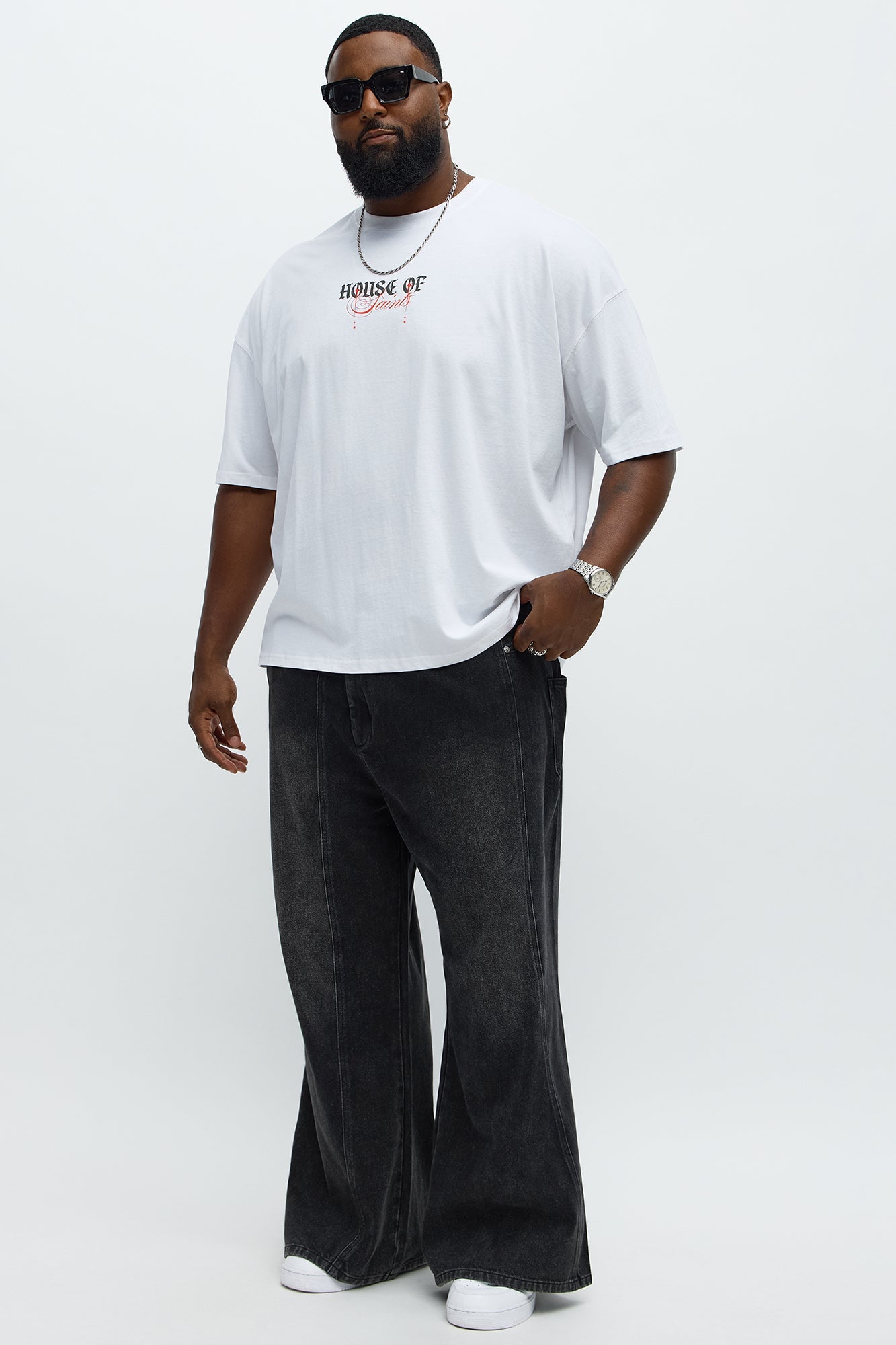 House Of Saints Oversized Short Sleeve Tee - White