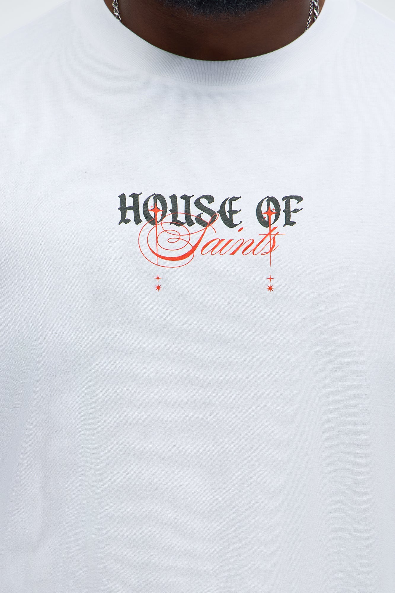 House Of Saints Oversized Short Sleeve Tee - White