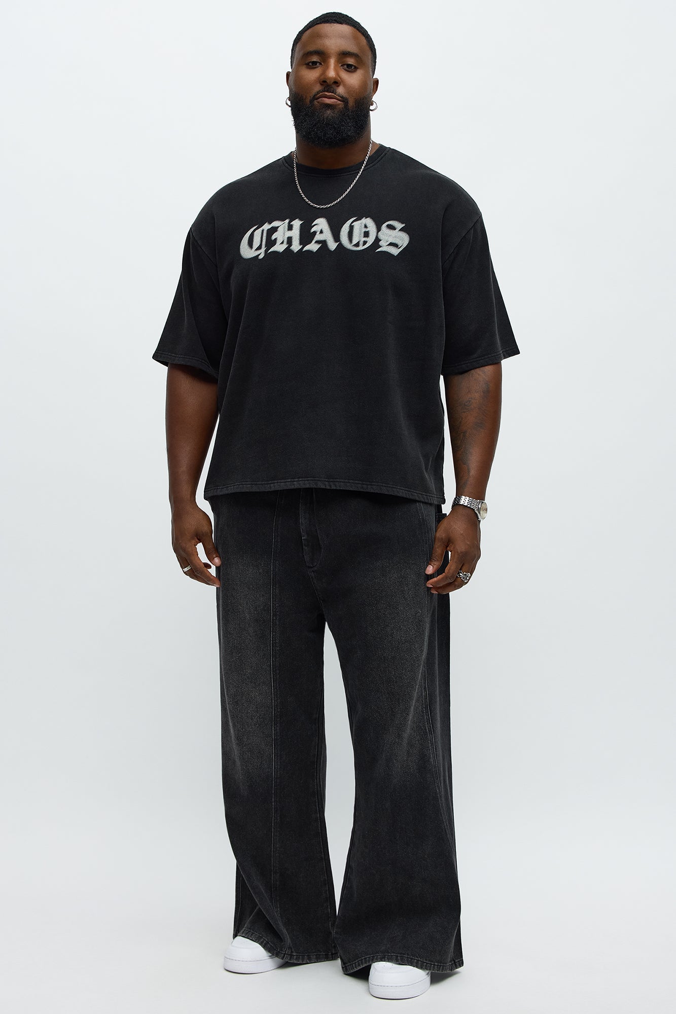 Chaos Oversized Tee - Black