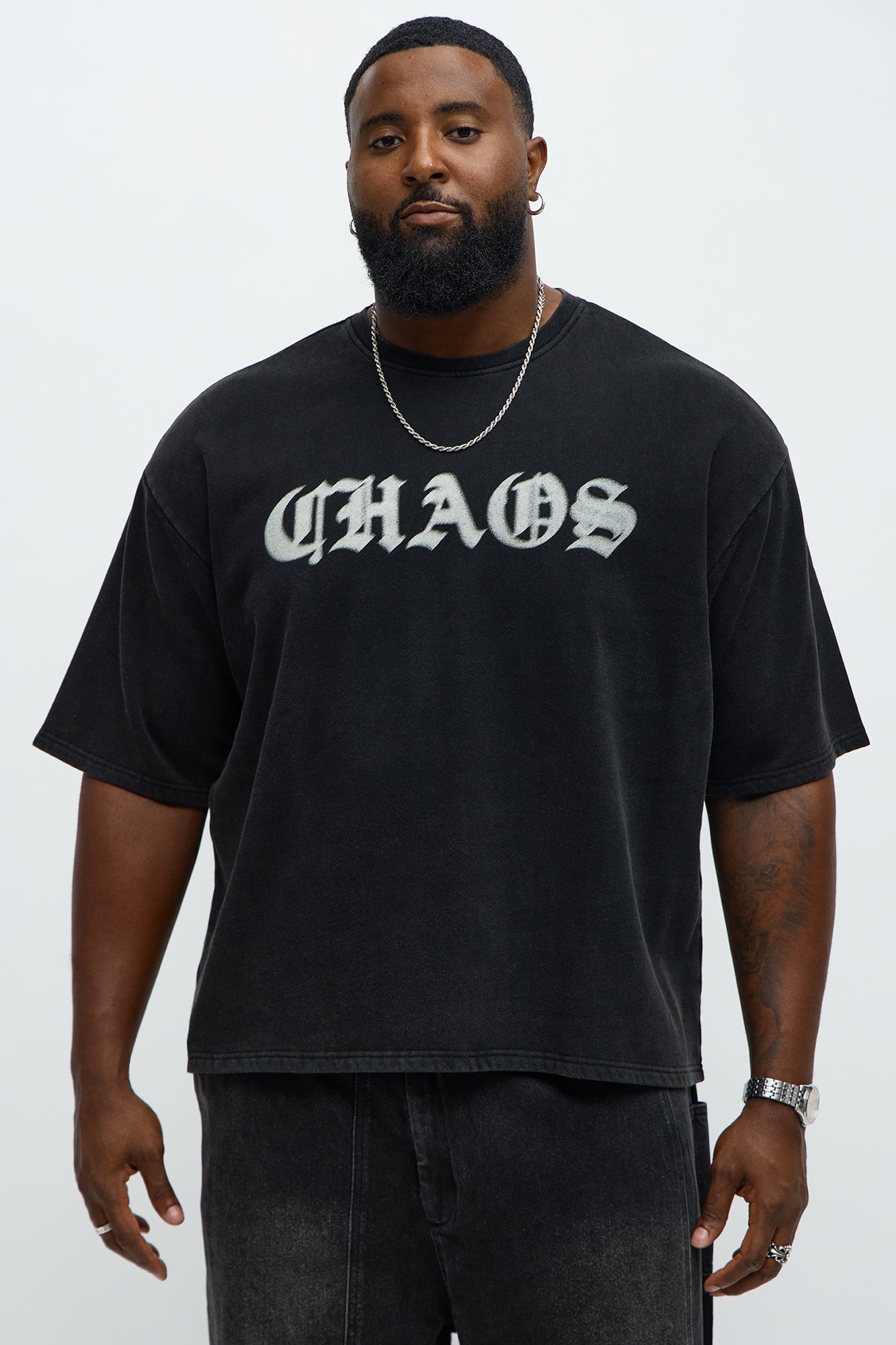 Chaos Oversized Tee - Black