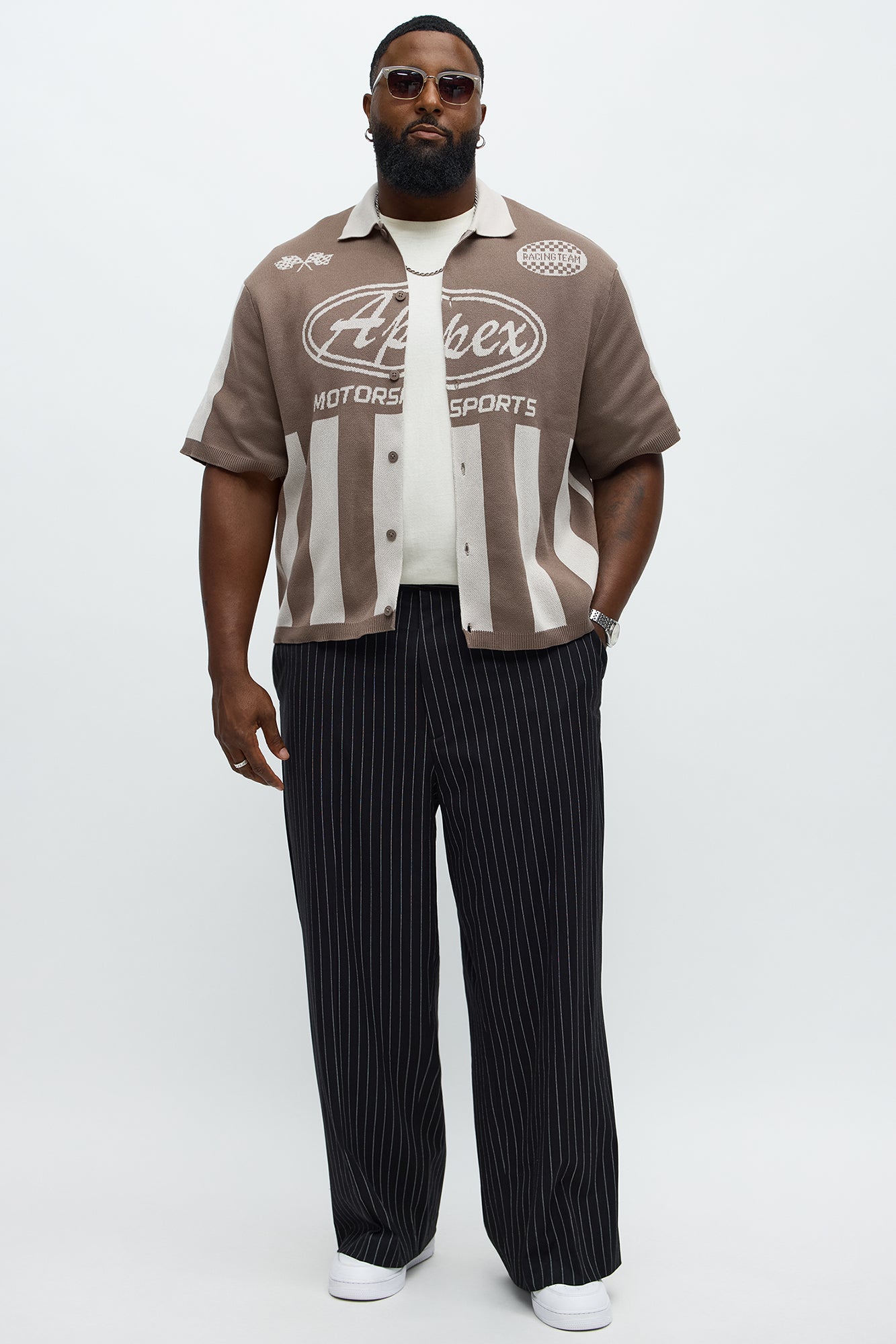 Relaxed Faux Button Up Shirt - Sand