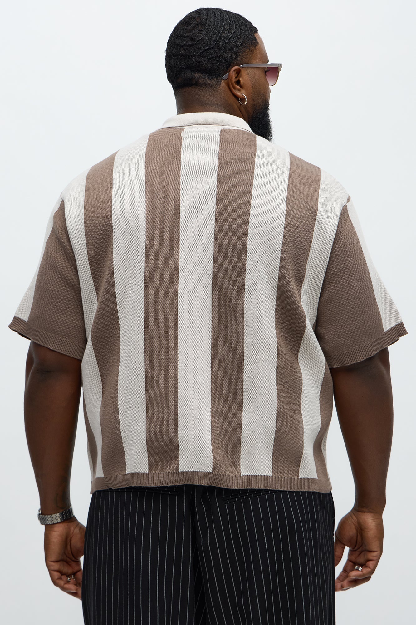 Relaxed Faux Button Up Shirt - Sand