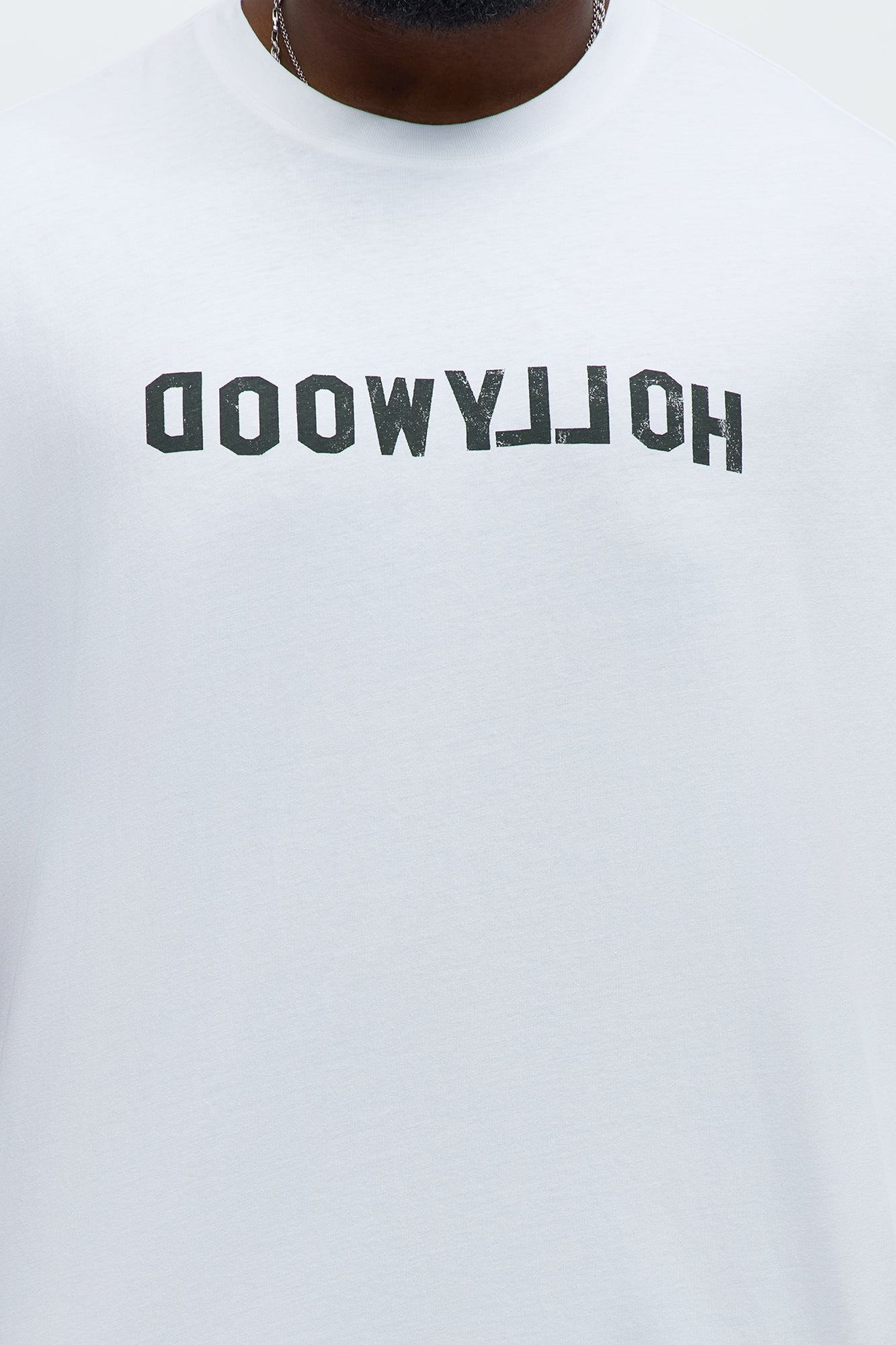 Hollyweird Sign Oversized Short Sleeve Tee - White