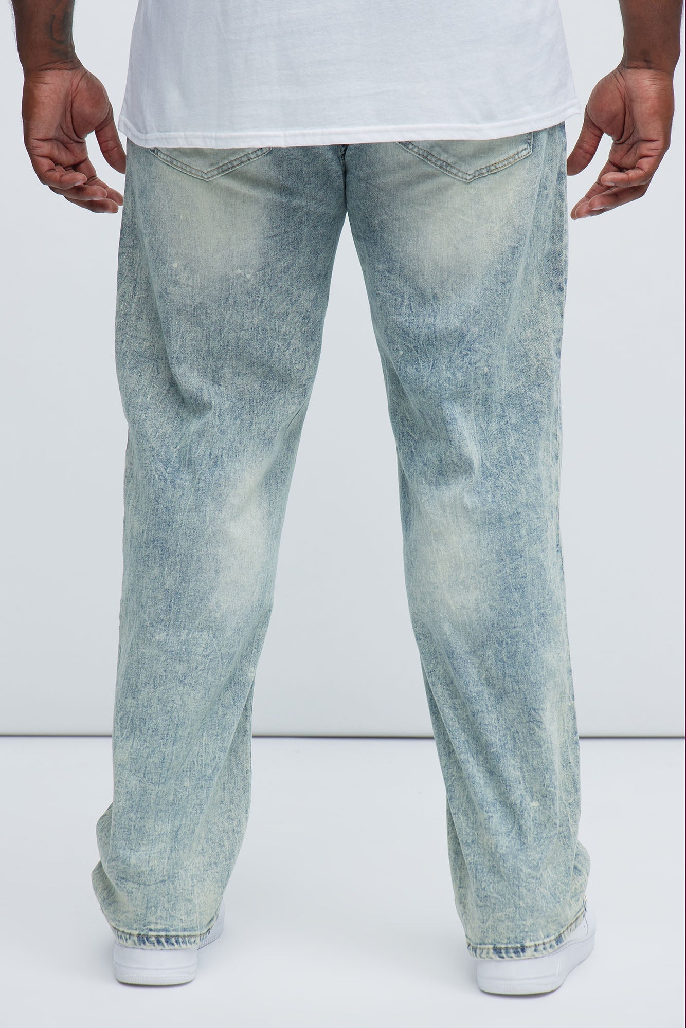 Can't Be Distressed Slim Jeans - Acid Wash Blue