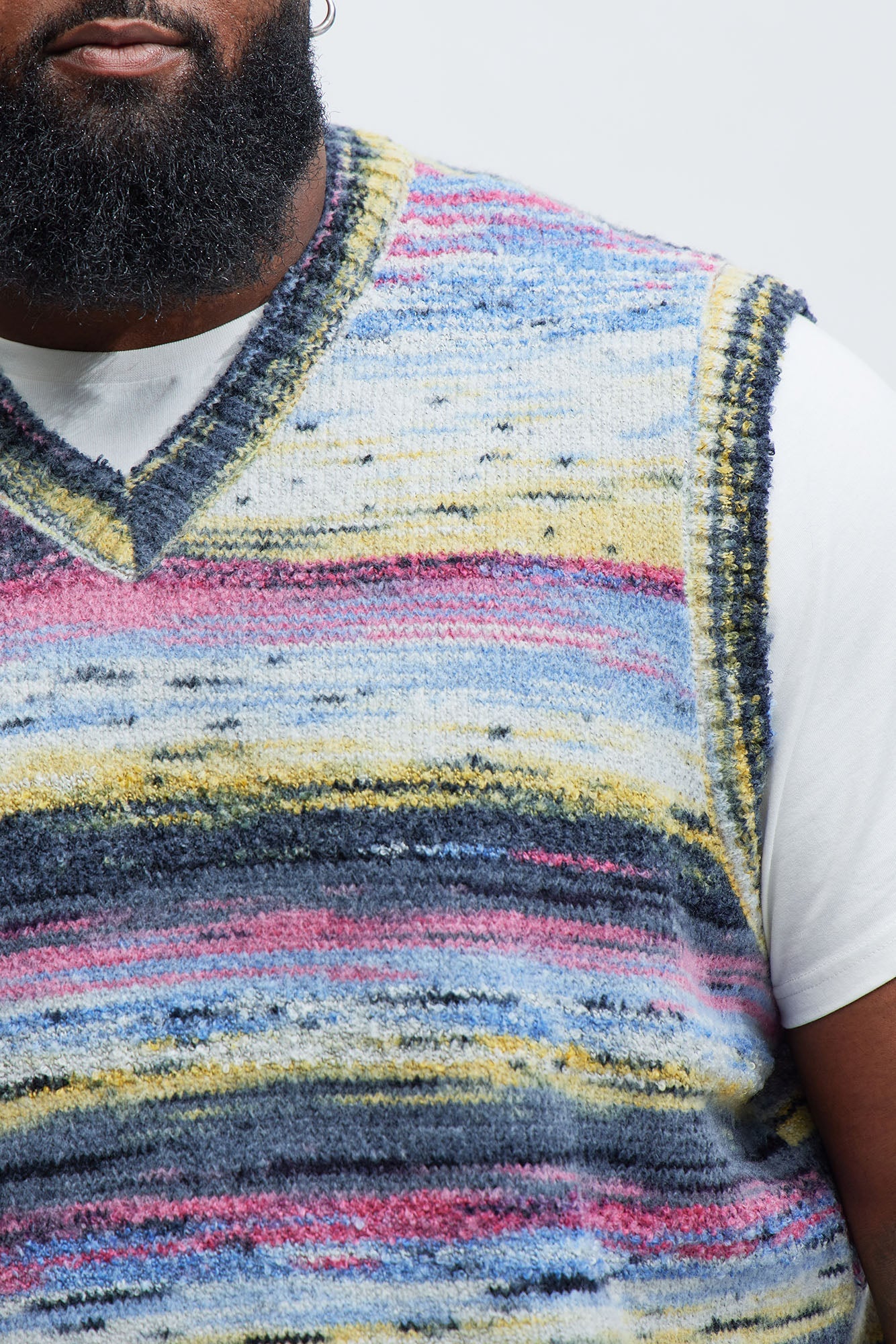 Your Eta Textured Sweater Vest - Multi Color
