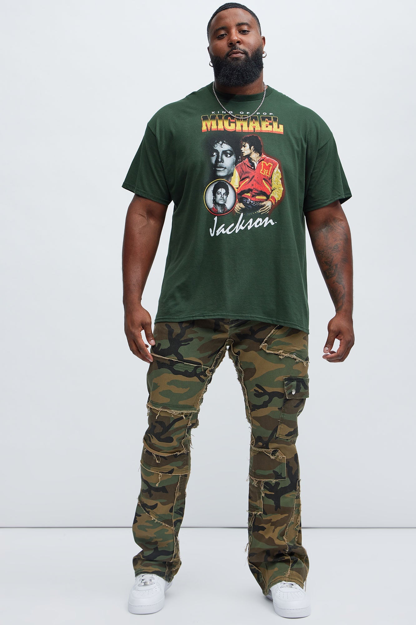 Michael Jackson The King Of Pop Short Sleeve Tee - Green